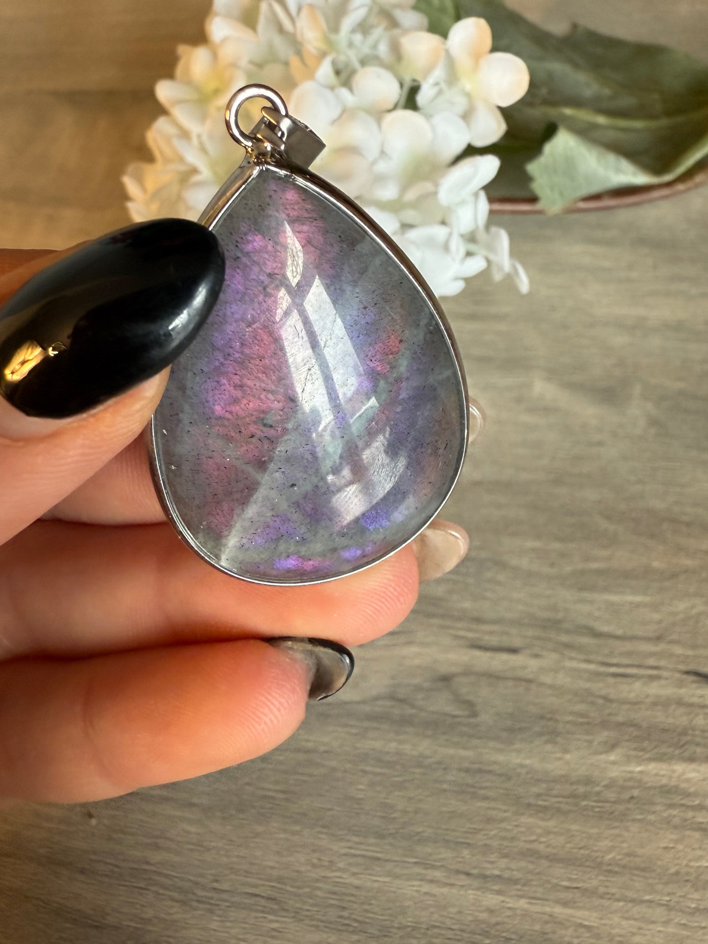 Lab Labradorite Pendant / keying