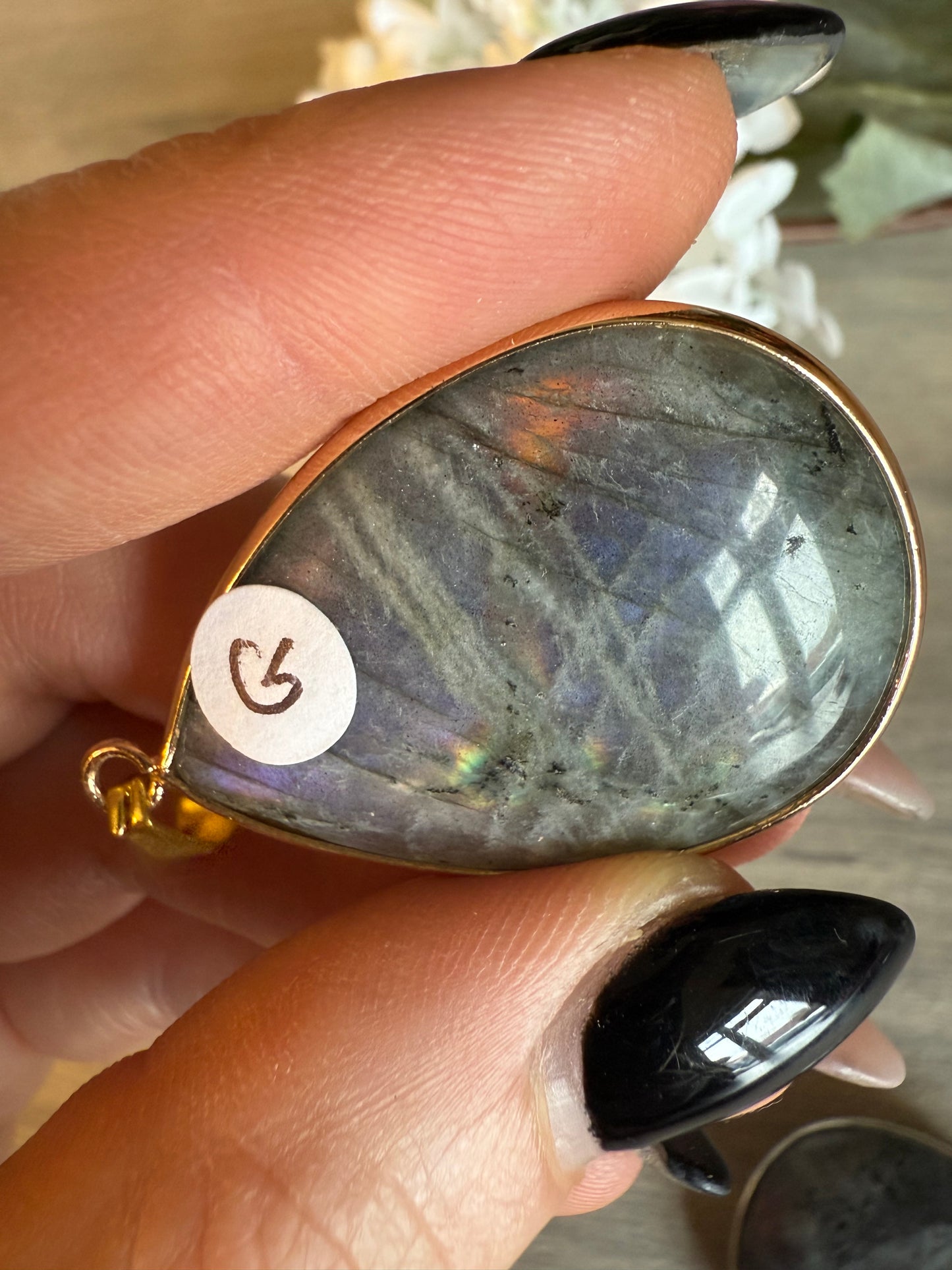 Lab Labradorite Pendant / keying