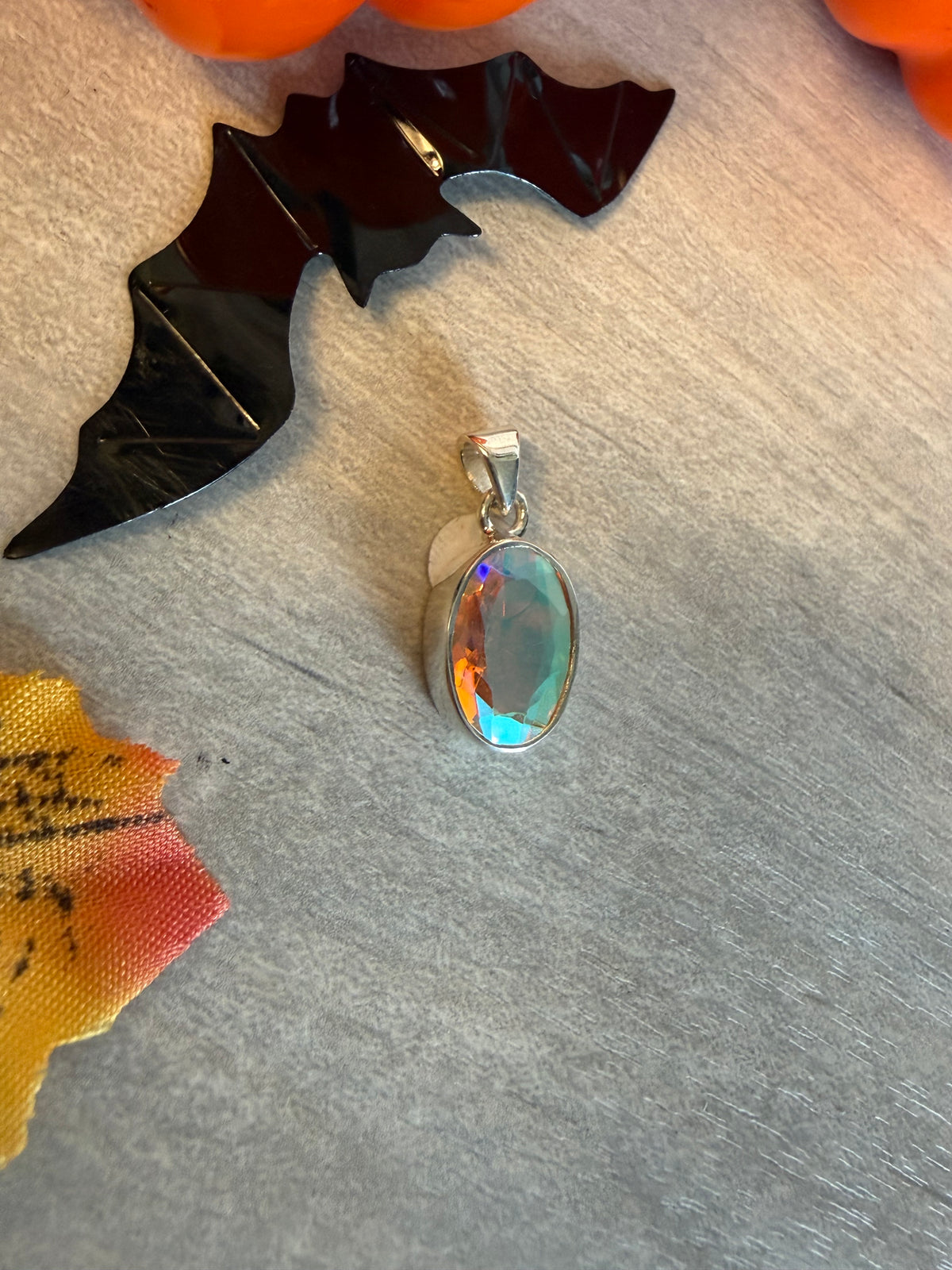 Mystic Topaz 925 Sterling Pendant