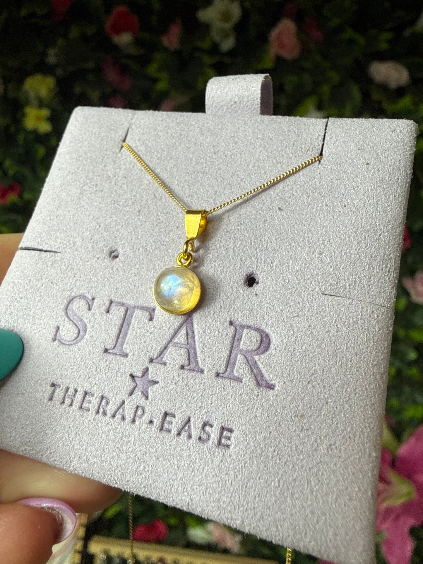 Moonstone 18K Gold Handmade Pendant