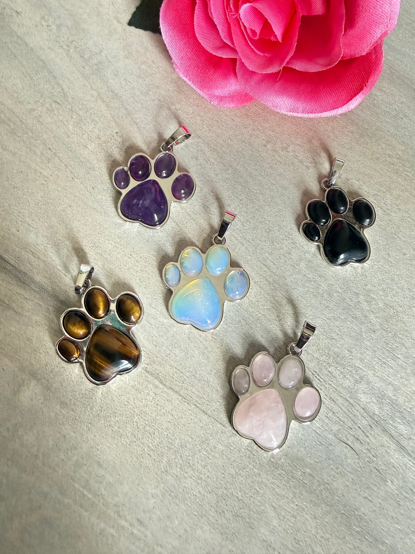Paw Pendant - Silver plated - grief loss memorial