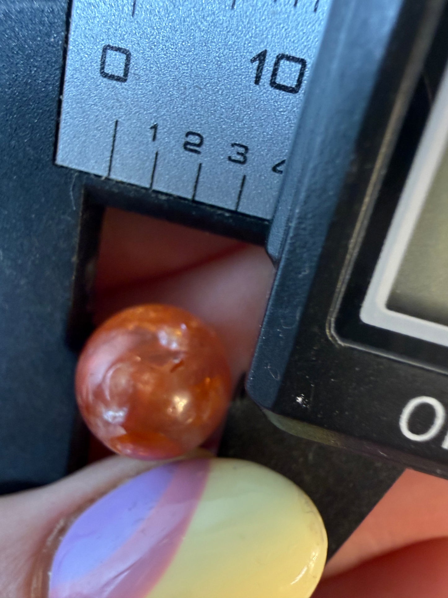 XS Mini Fire Hematoid Quartz Sphere - 10mm
