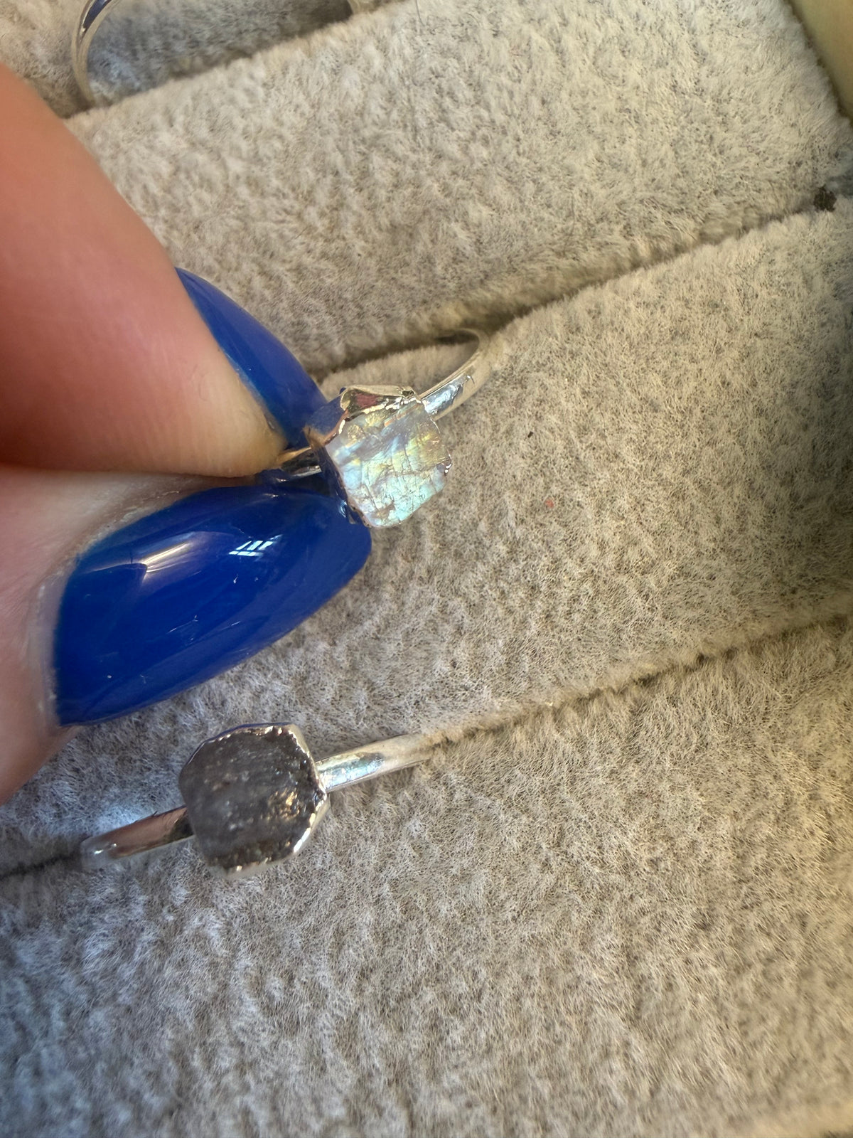 Adjustable Raw Minimal 925 Silver Rings