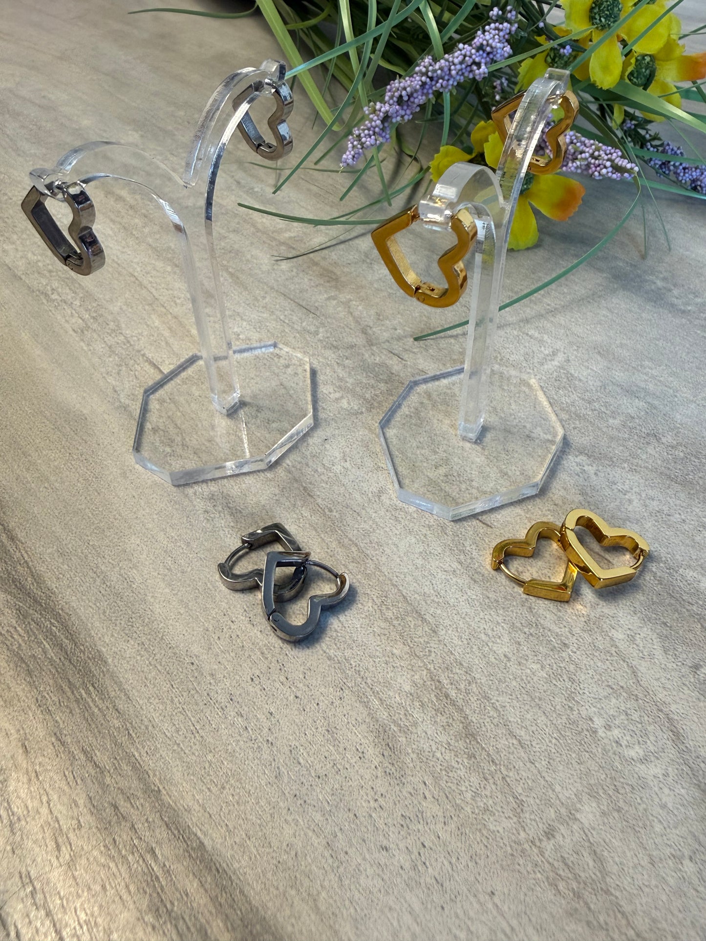 Heart Hoop Earrings