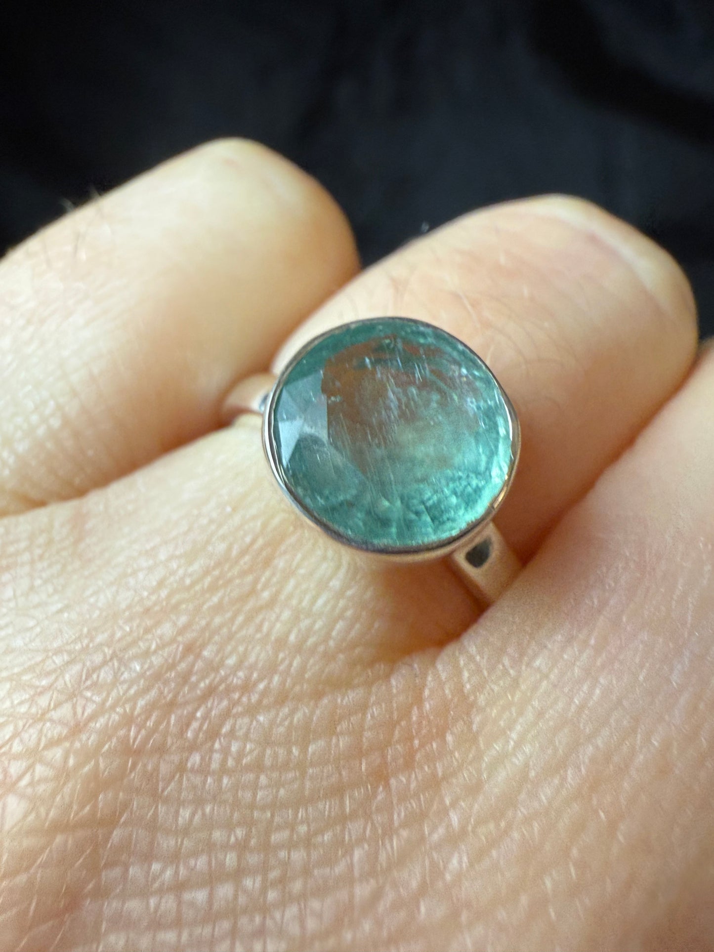 Green Kyantie 925 Ring - Size L - L 1/2