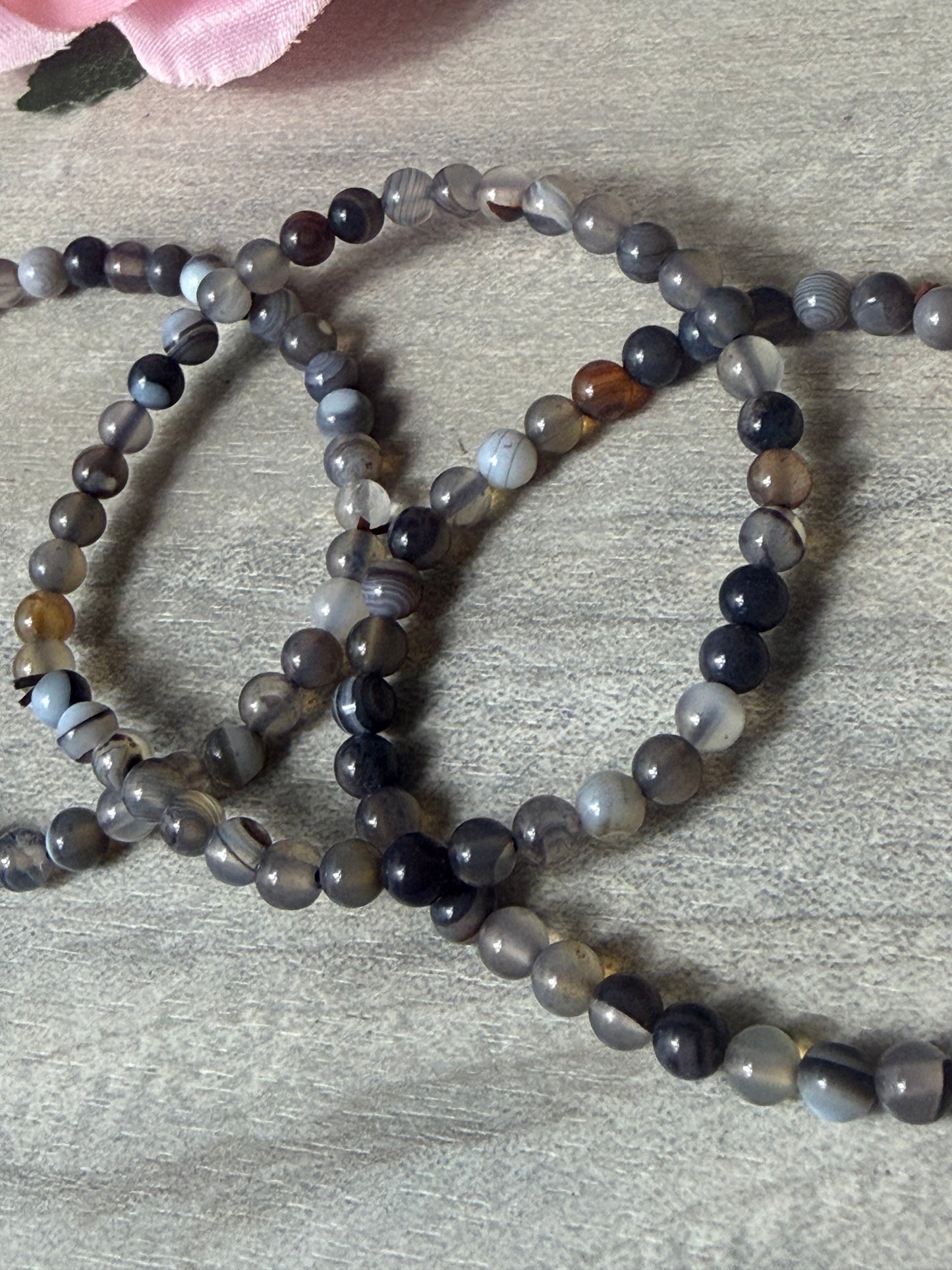 Botswana Agate 4mm Bracelet