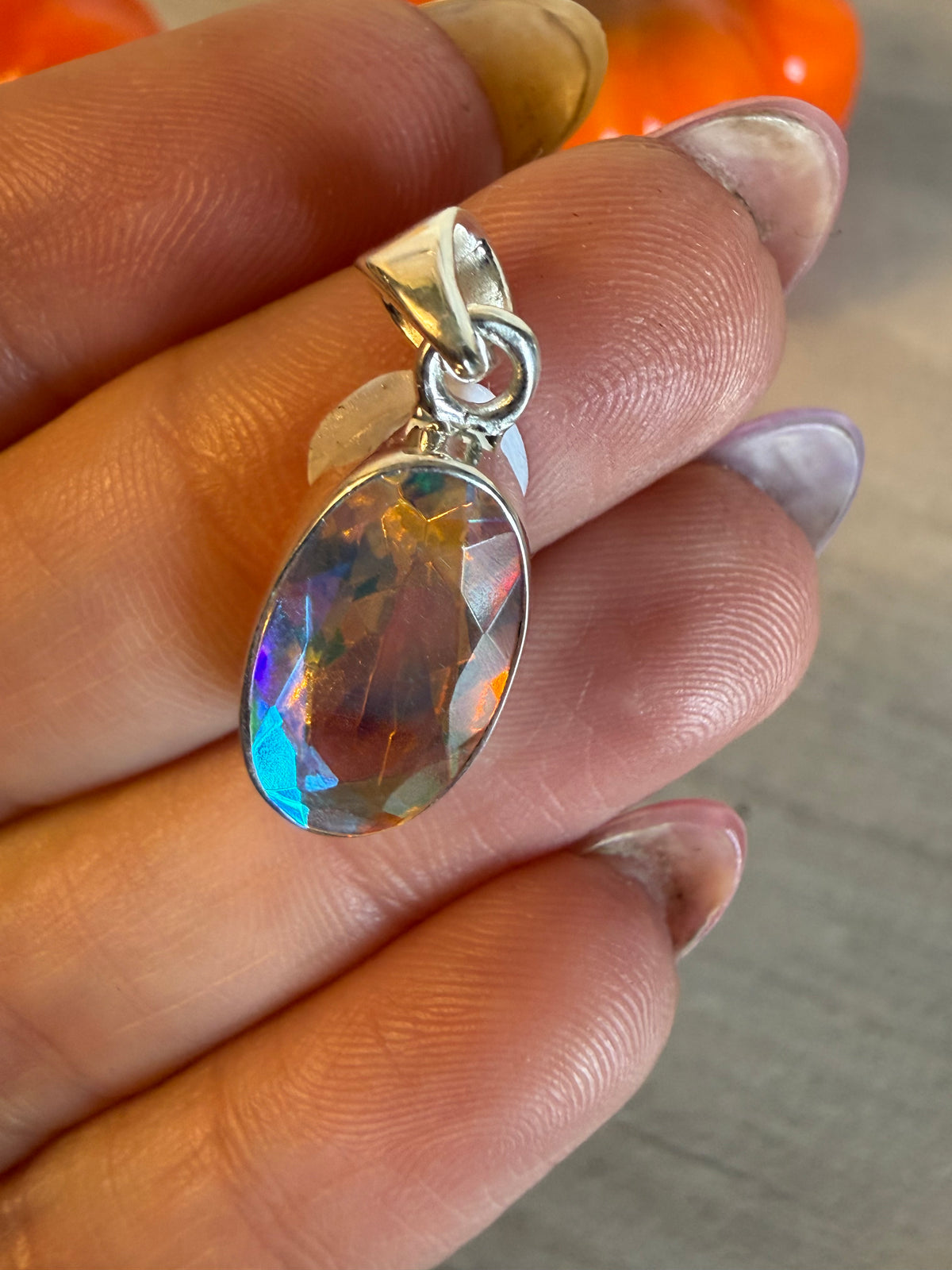 Mystic Topaz 925 Sterling Pendant