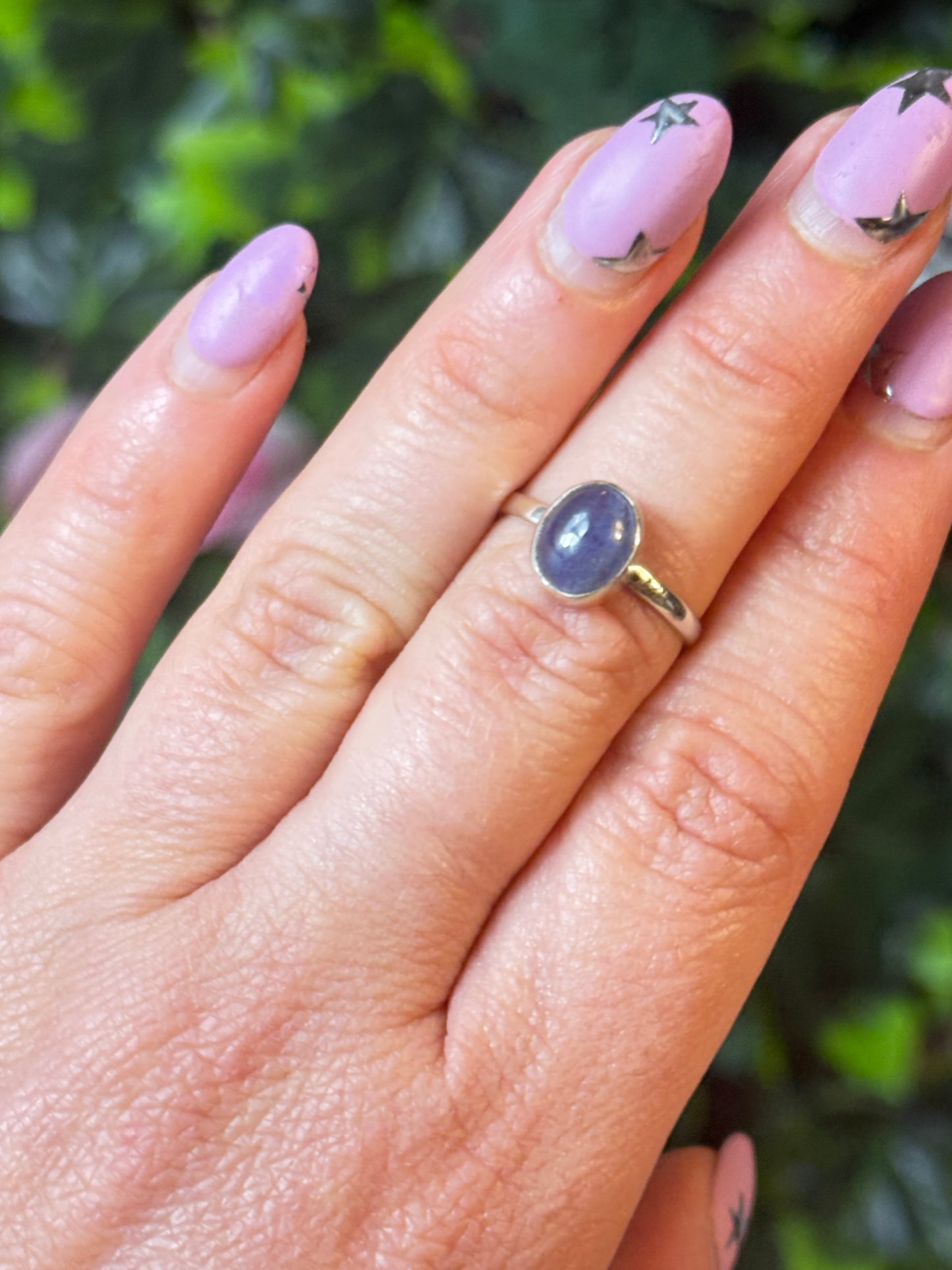 Tanzanite 925 Silver Ring - Size M