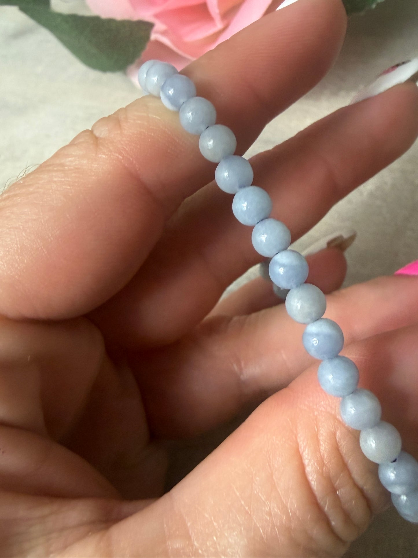 Angelite 4mm Bracelet