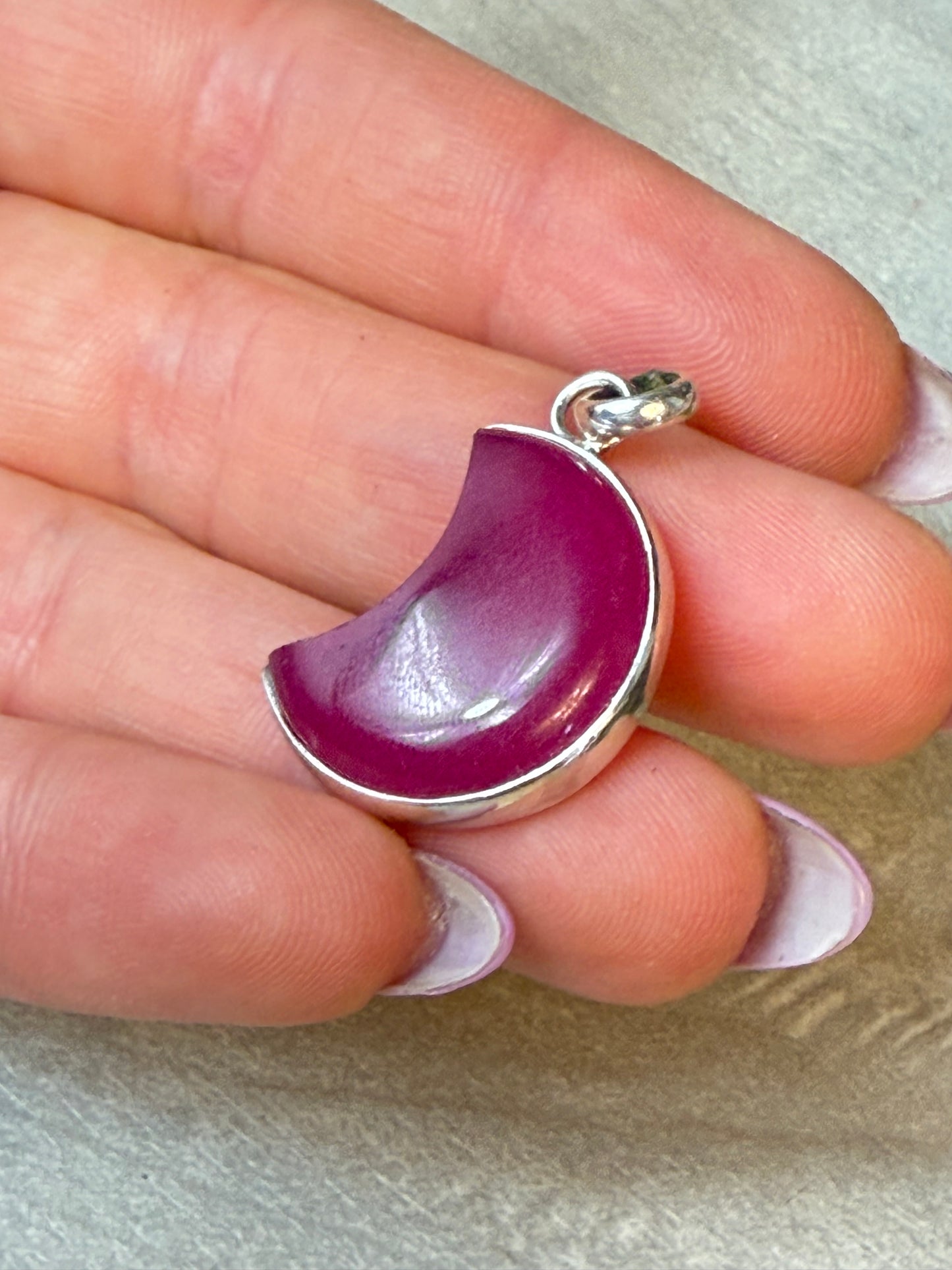 Ruby Moon 925 Sterling Pendant