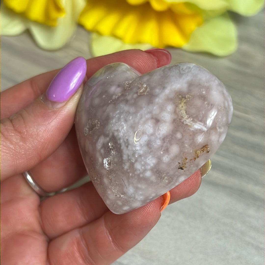 Brazilian Pink Amethyst Heart