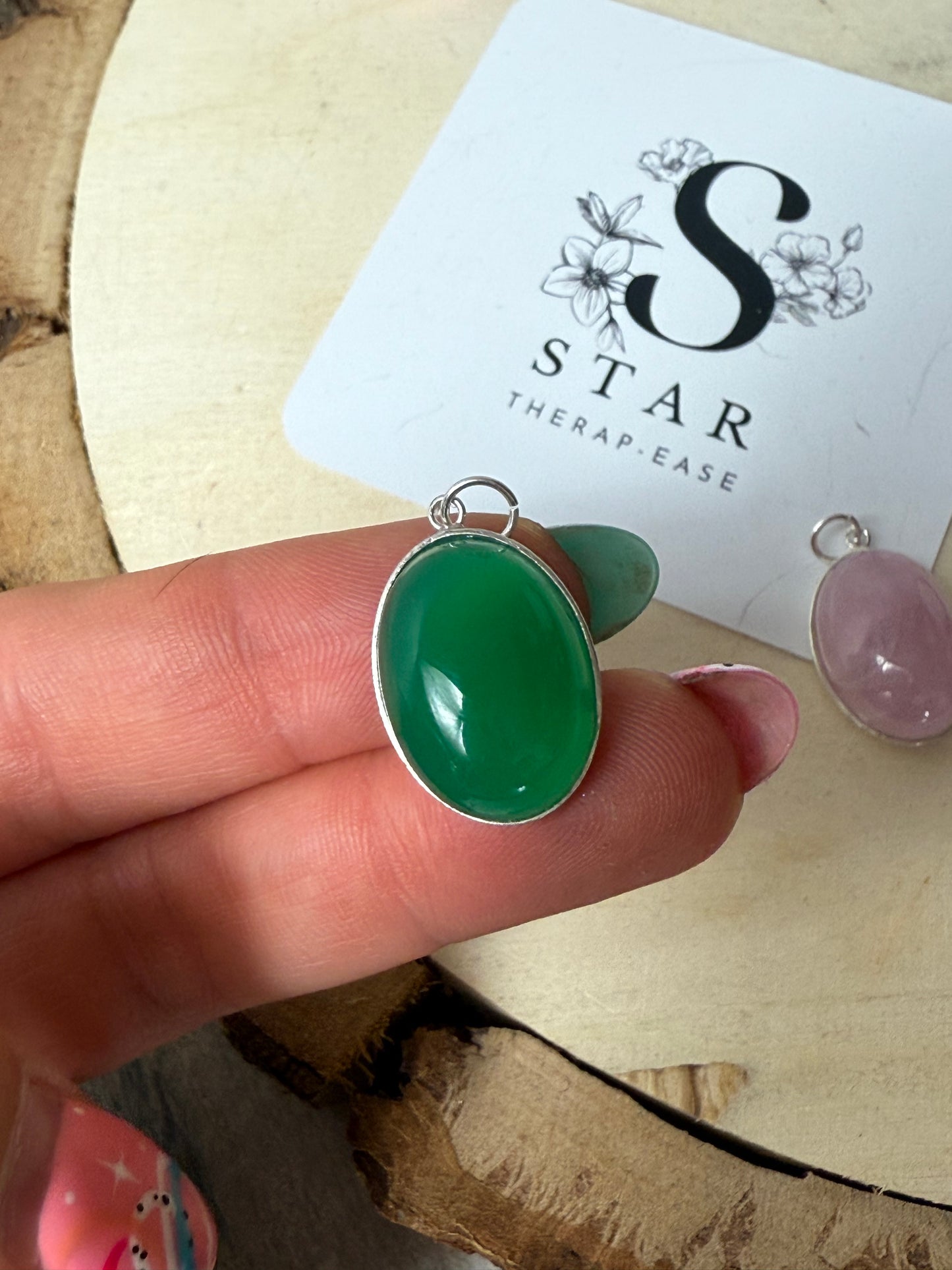 Handmade Oval 925 Sterling Pendant