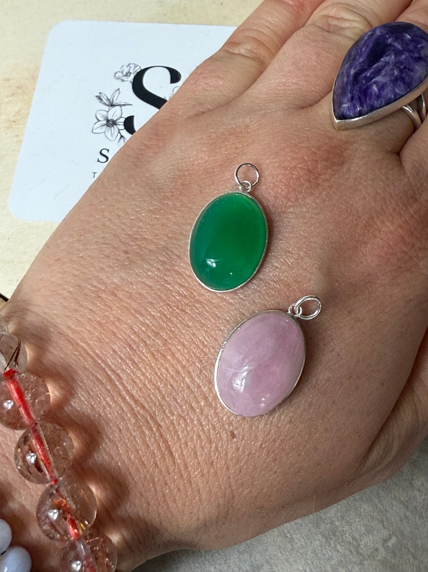 Handmade Oval 925 Sterling Pendant