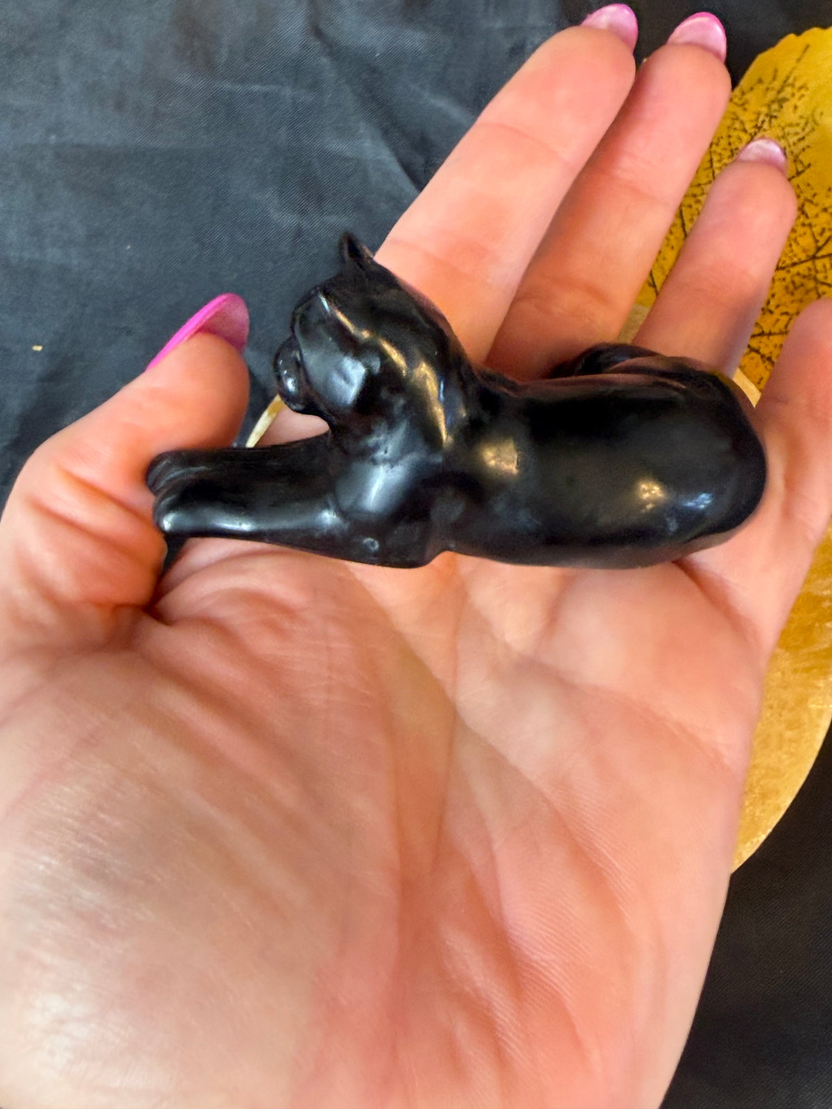 Lucky Black Obsidian Cat