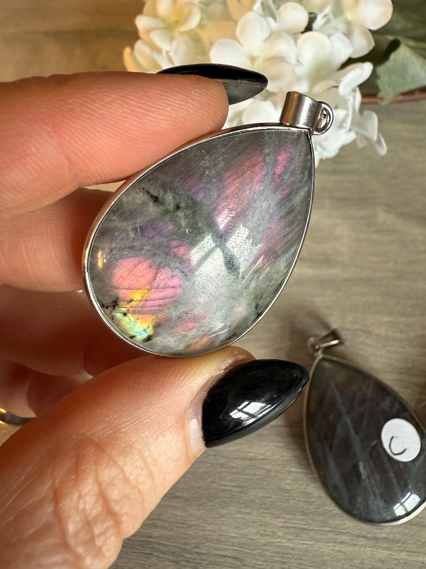 Lab Labradorite Pendant / keying