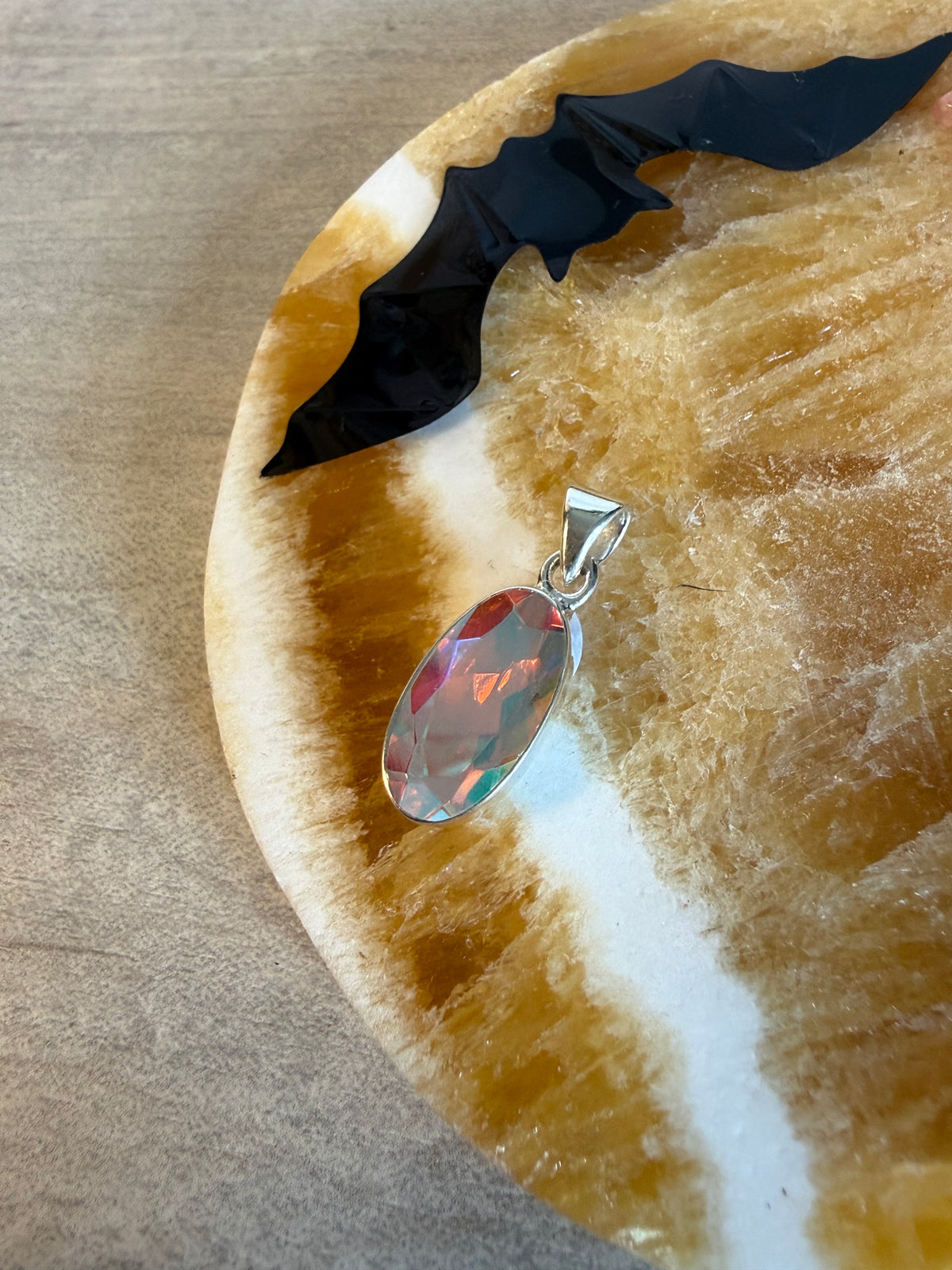 Mystic Topaz 925 Sterling Pendant