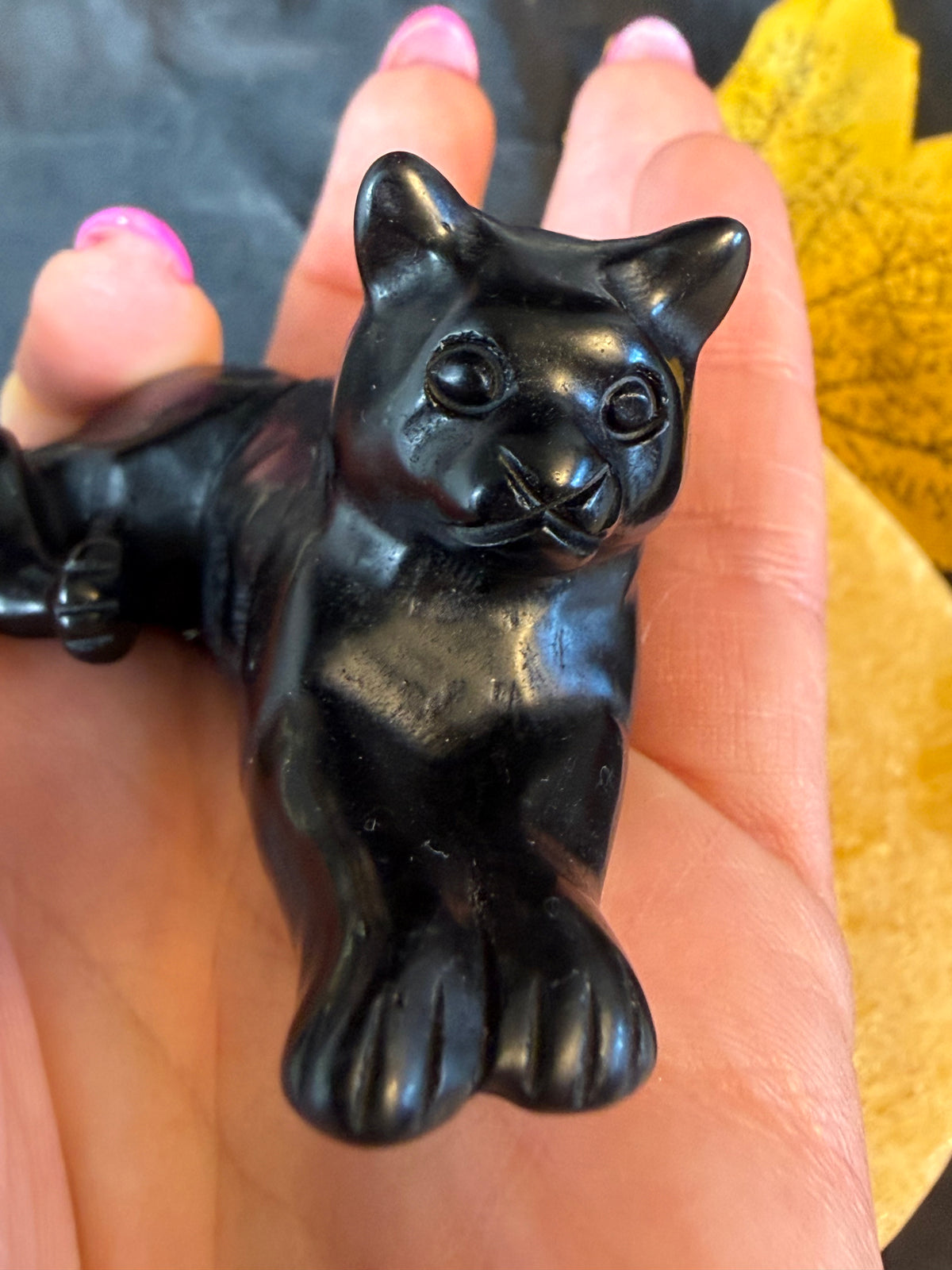 Lucky Black Obsidian Cat