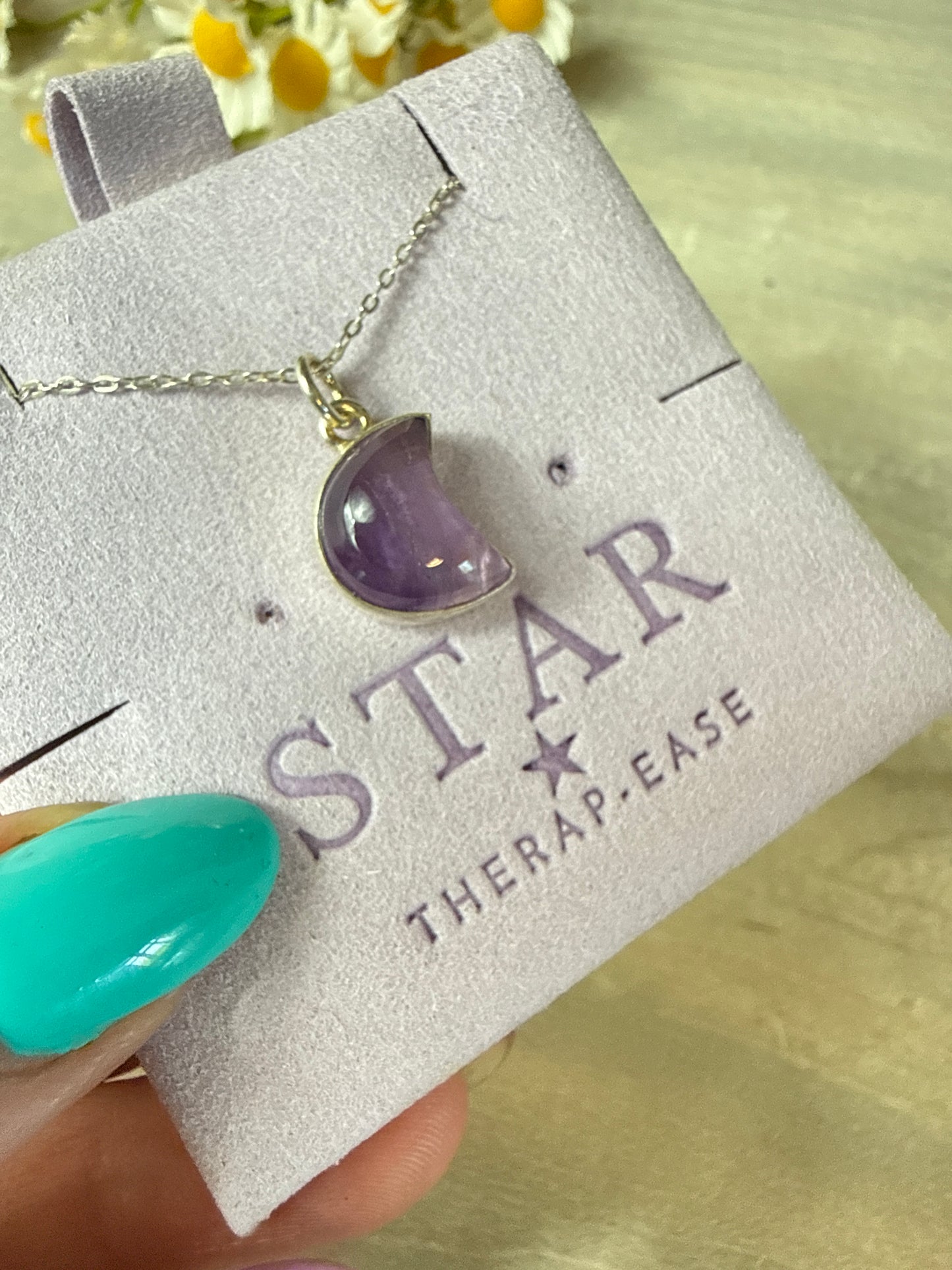 Amethyst Moon 925 Silver Pendant
