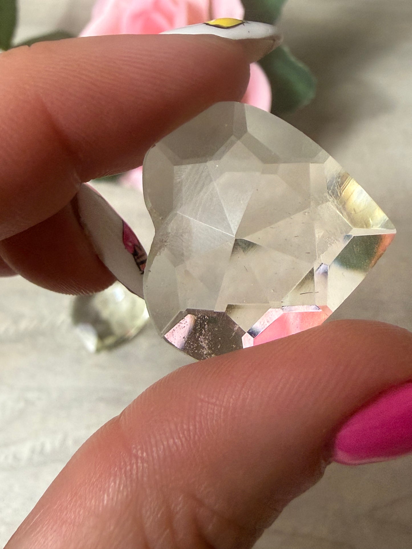 Zambian Citrine Facet Heart