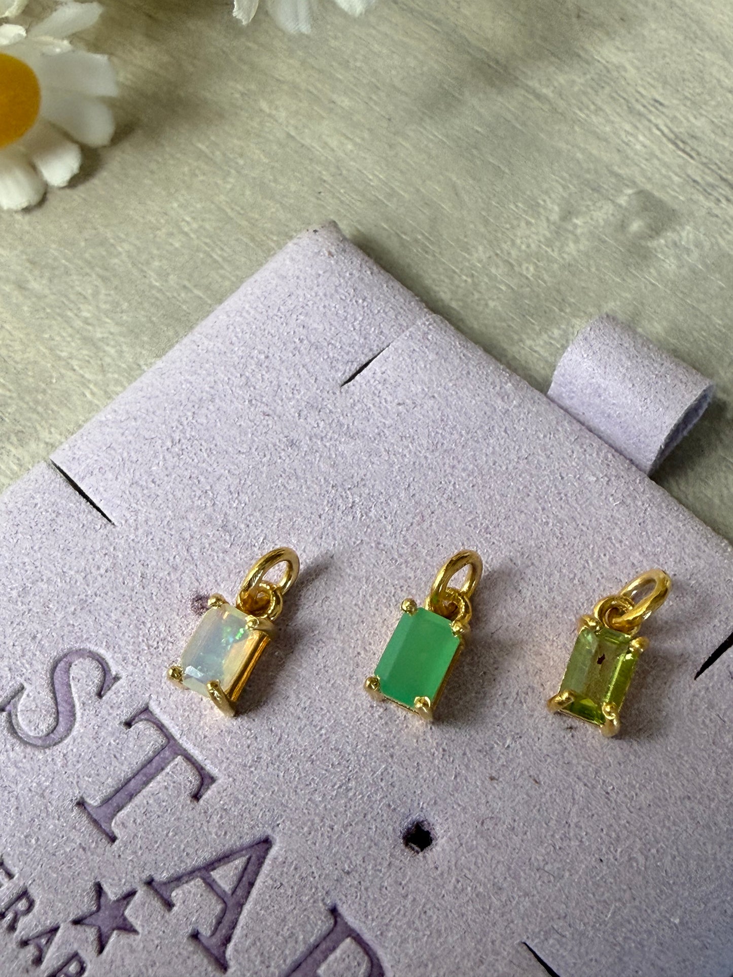 Emerald cut 18K Gold Pendant