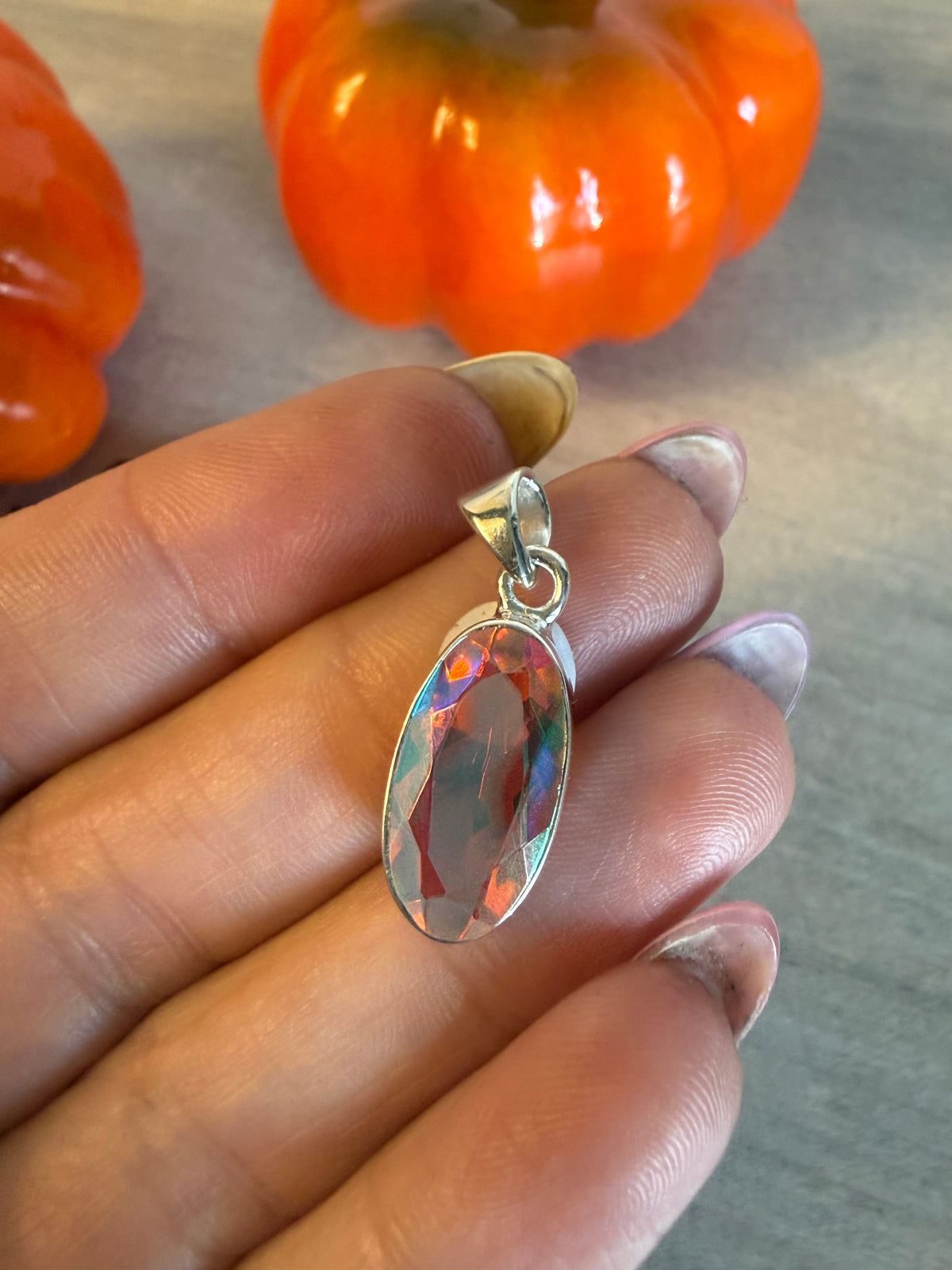 Mystic Topaz 925 Sterling Pendant