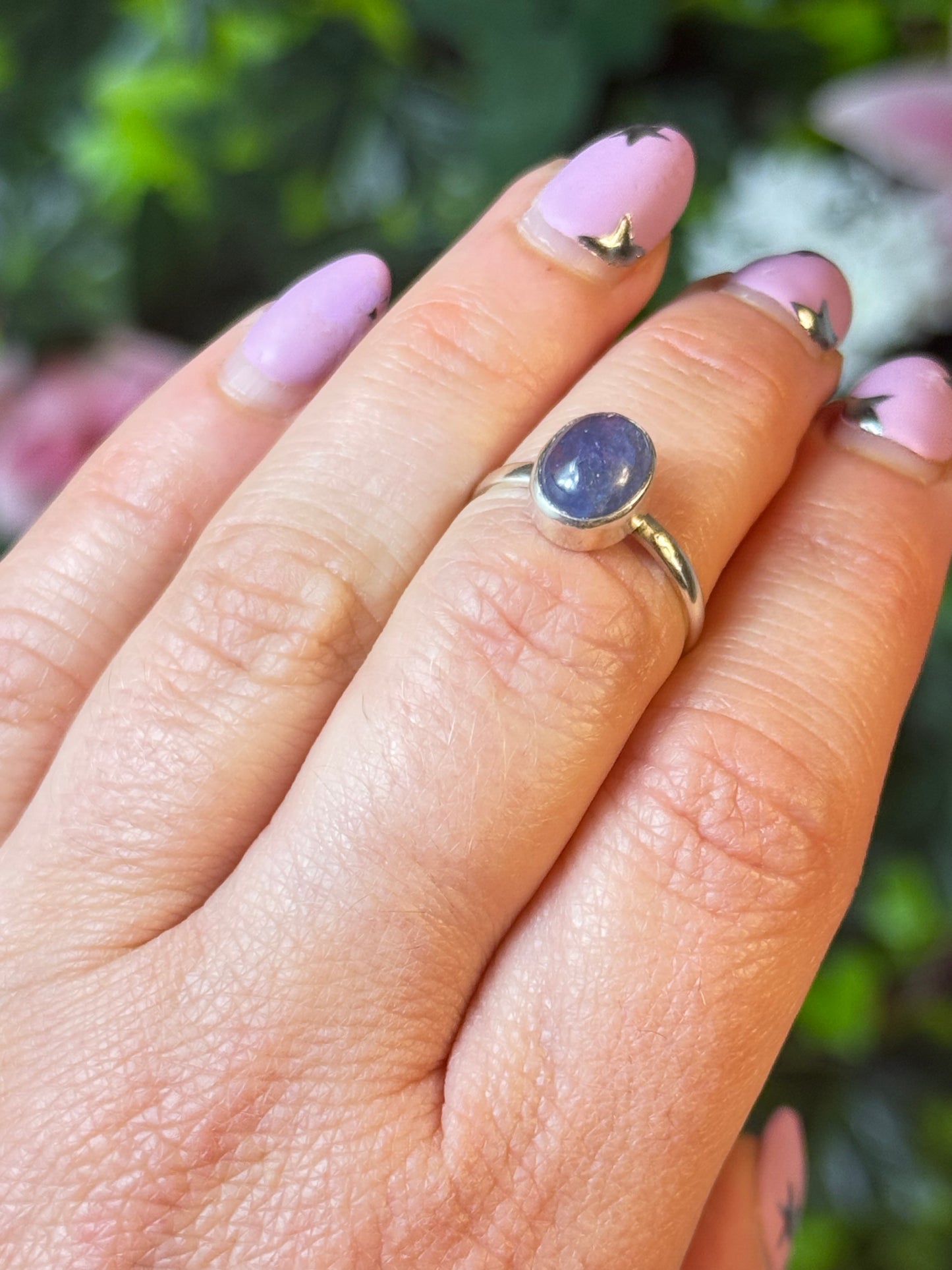 Tanzanite 925 Silver Ring - Size M