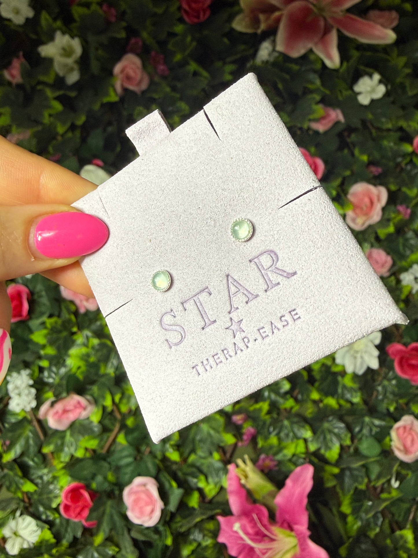 Handmade Aquamarine Sterling Silver Studs