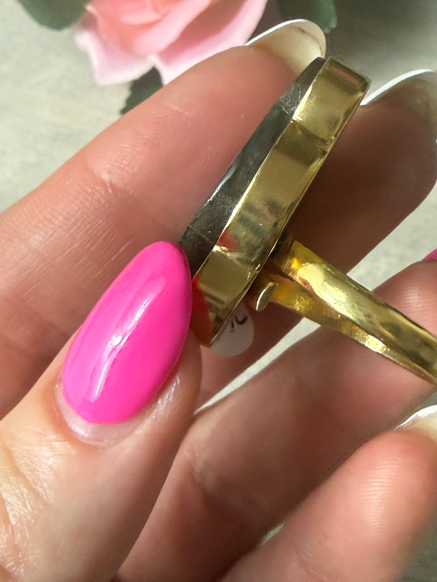 Lab Cloud Adjustable Gold Plated Ring