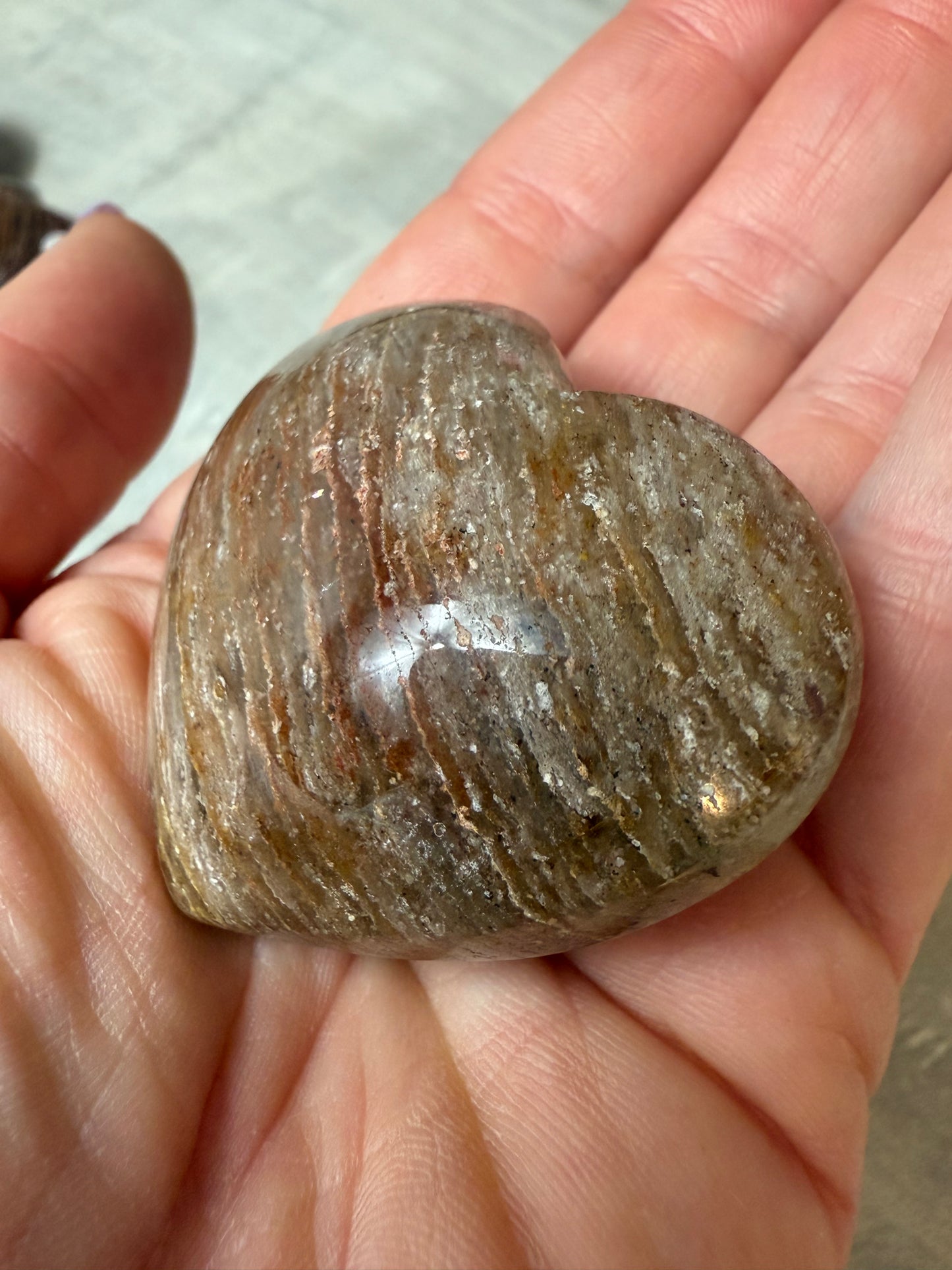 Thousand Layer Garden Quartz Heart