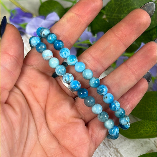 Apatite 6mm Bead Bracelet