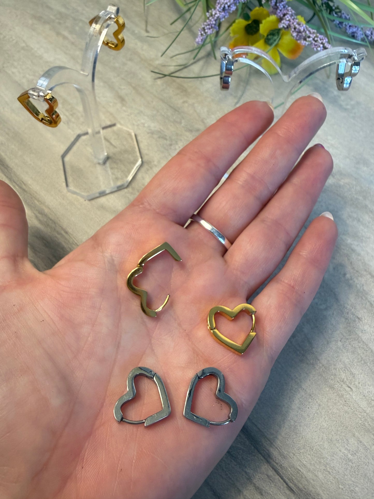 Heart Hoop Earrings
