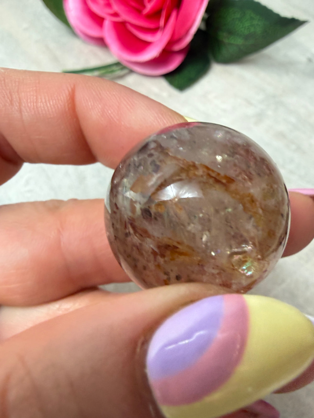 Pyrite Quartz Sphere - 24mm