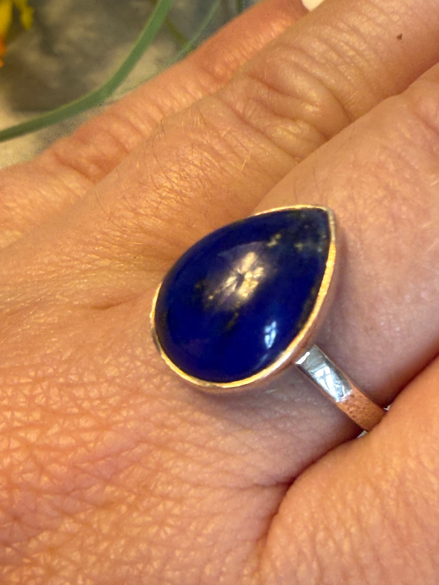 Lapis Adjustable 925 Silver Ring