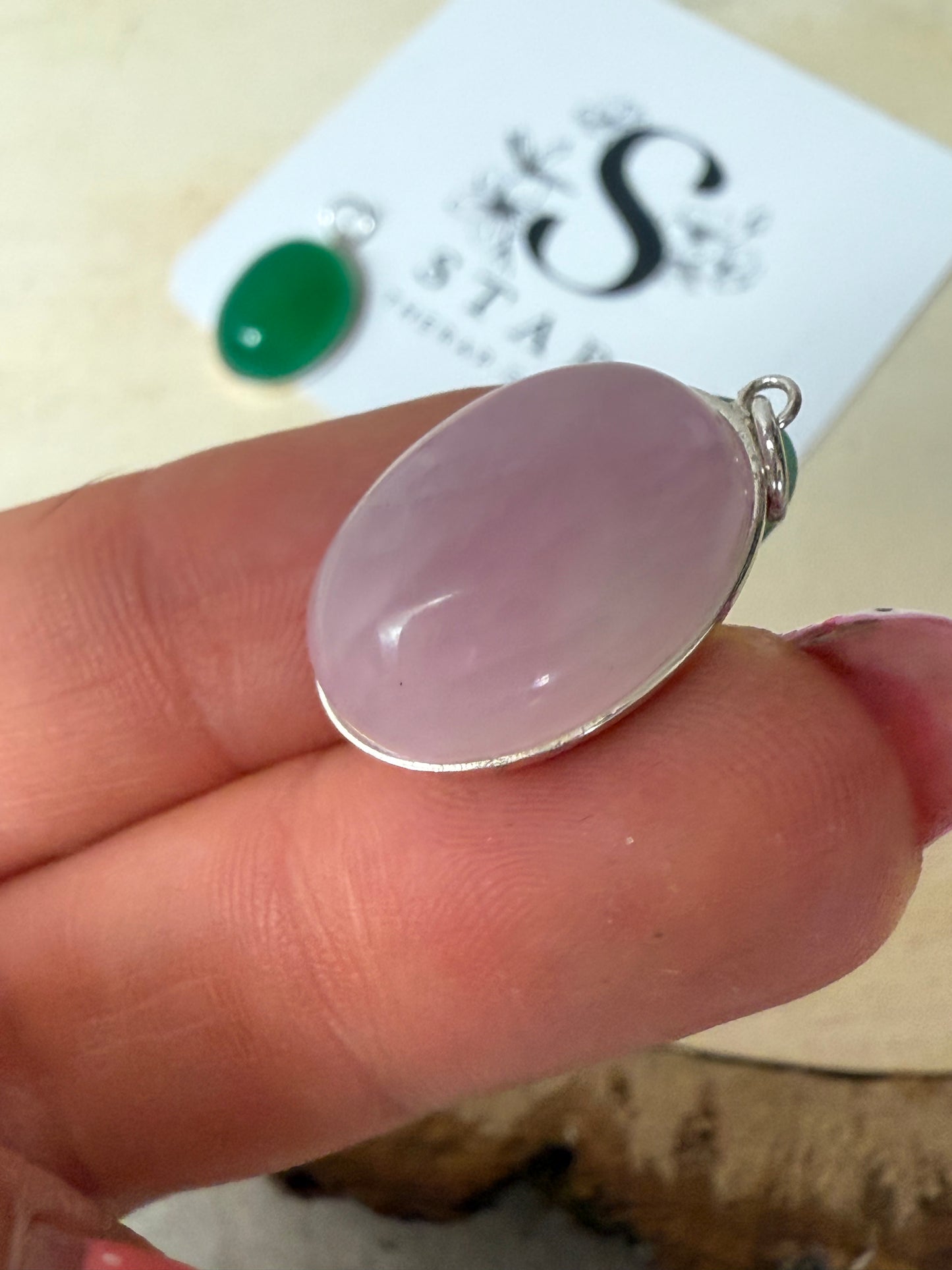 Handmade Oval 925 Sterling Pendant