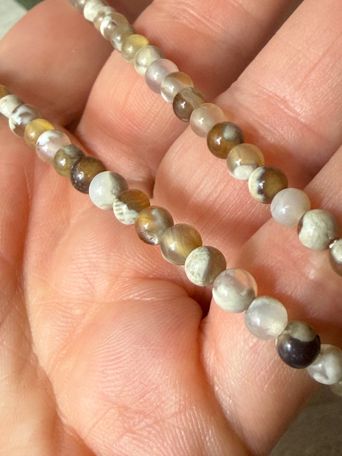 Orca Agate 4mm bracelet