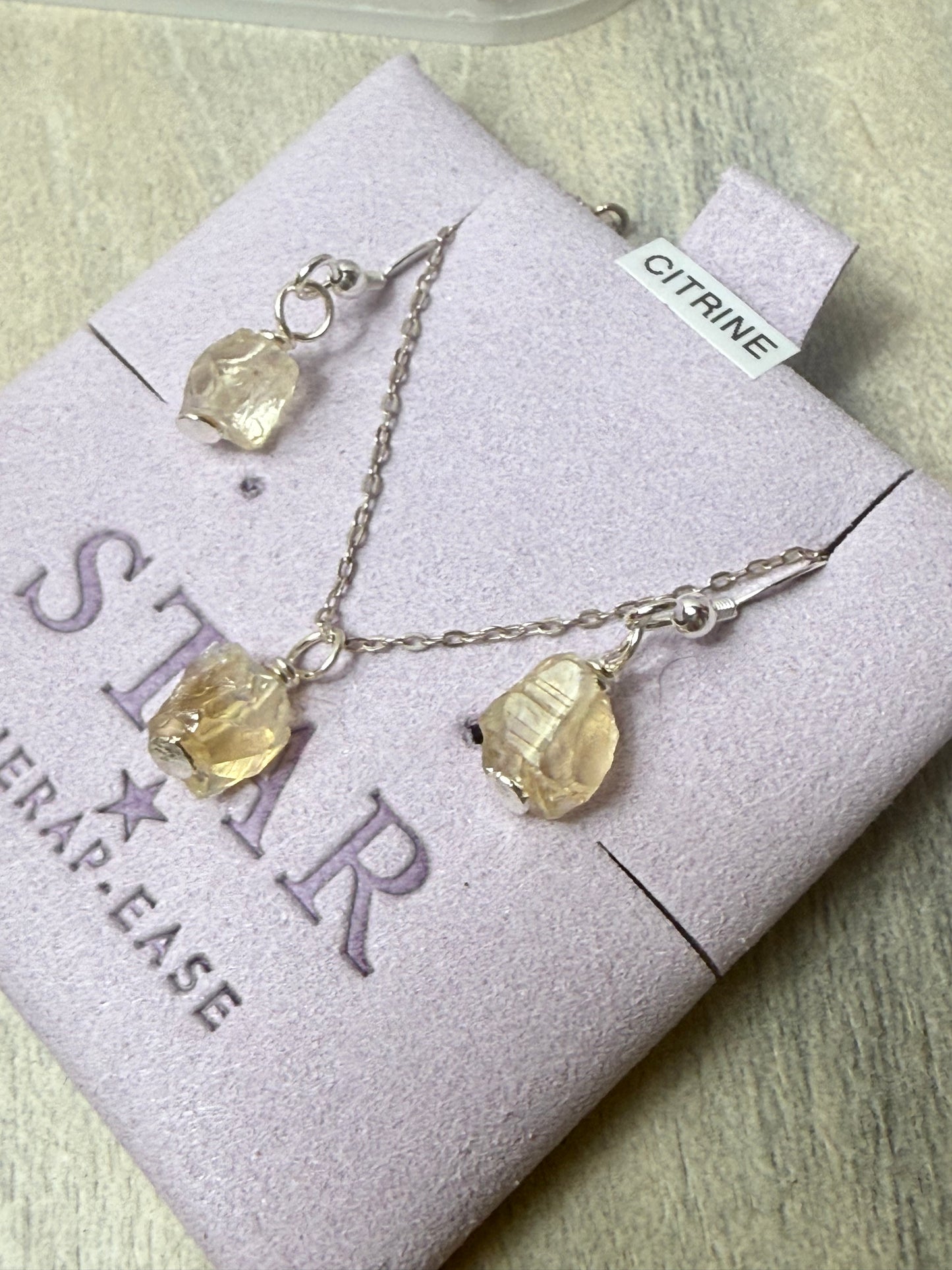 Handmade 925 Raw Wire Wrap Necklace & Earrings by Star Therap-ease