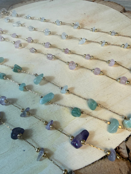 Beaded Gem Necklace