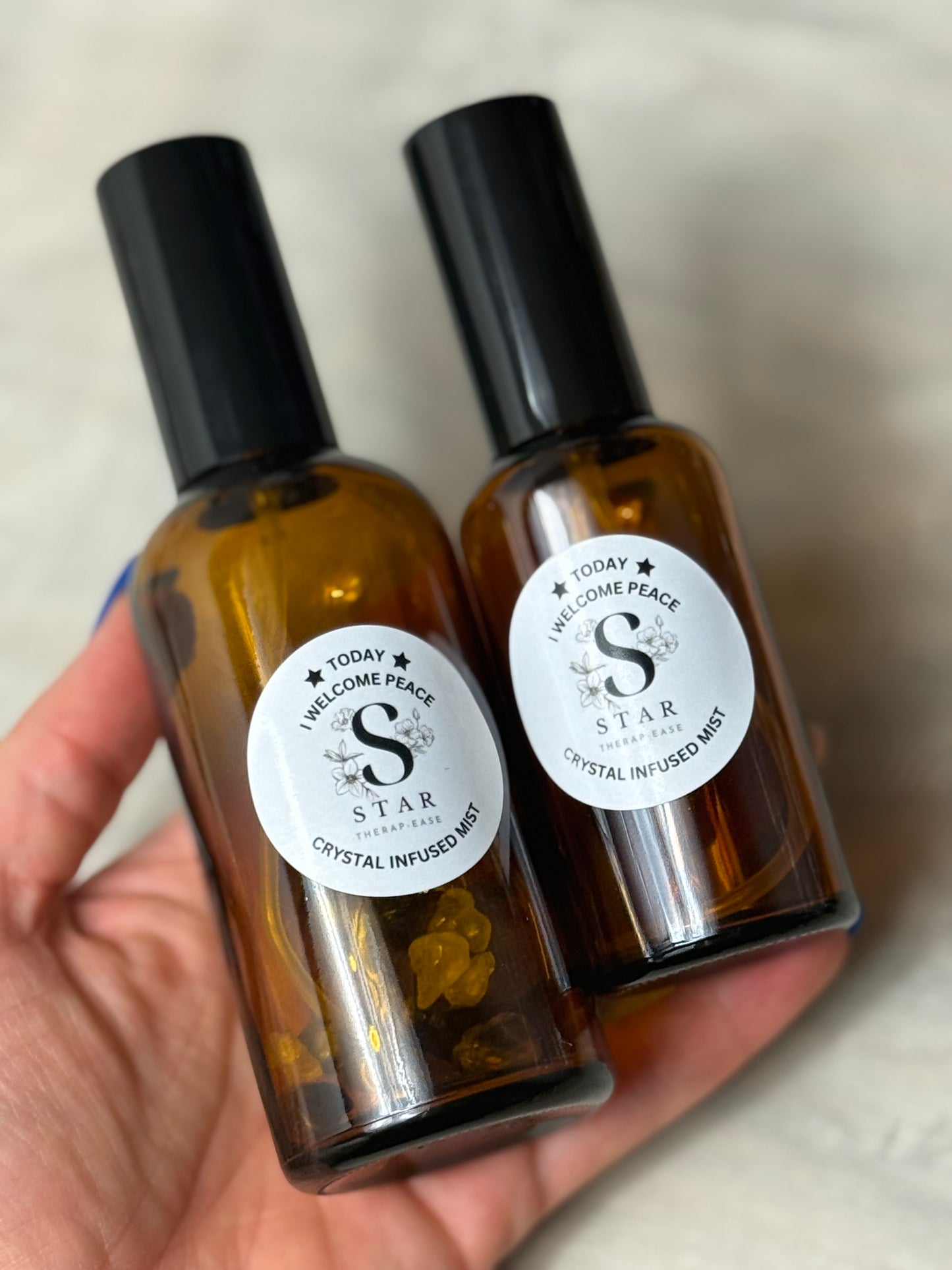 Star Therap-ease - TODAY I Welcome Peace - Crystal Infused Mist - Crown Chakra Spray