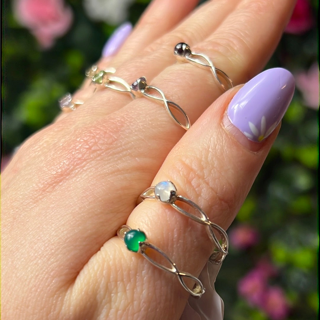 Swirl open band 925 Sterling Silver Ring