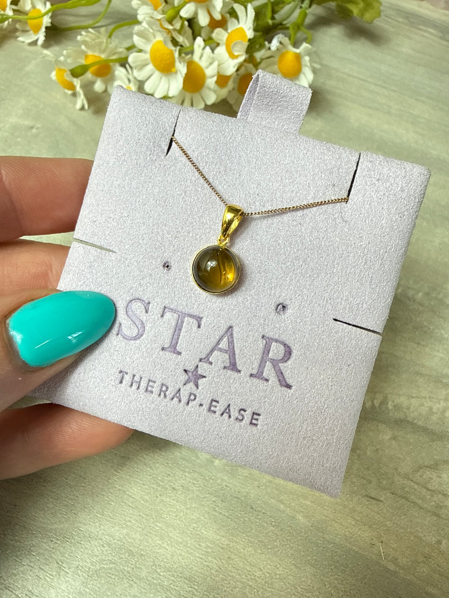 Smoky 18K Gold Handmade Pendant