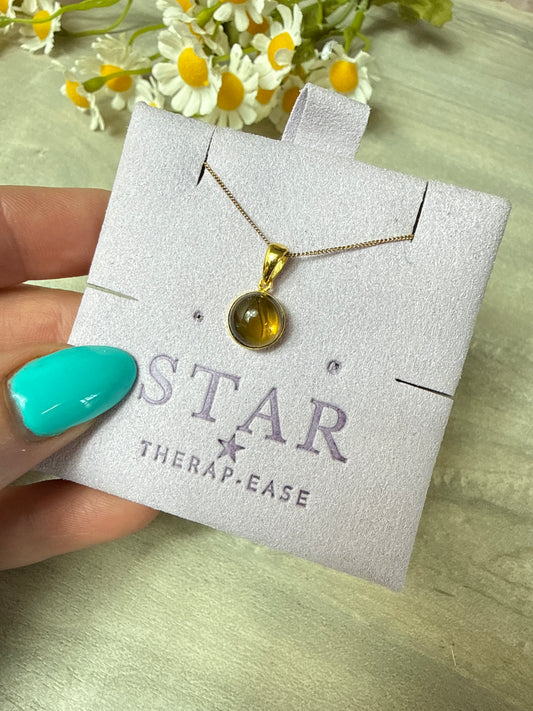 Smoky 18K Gold Handmade Pendant