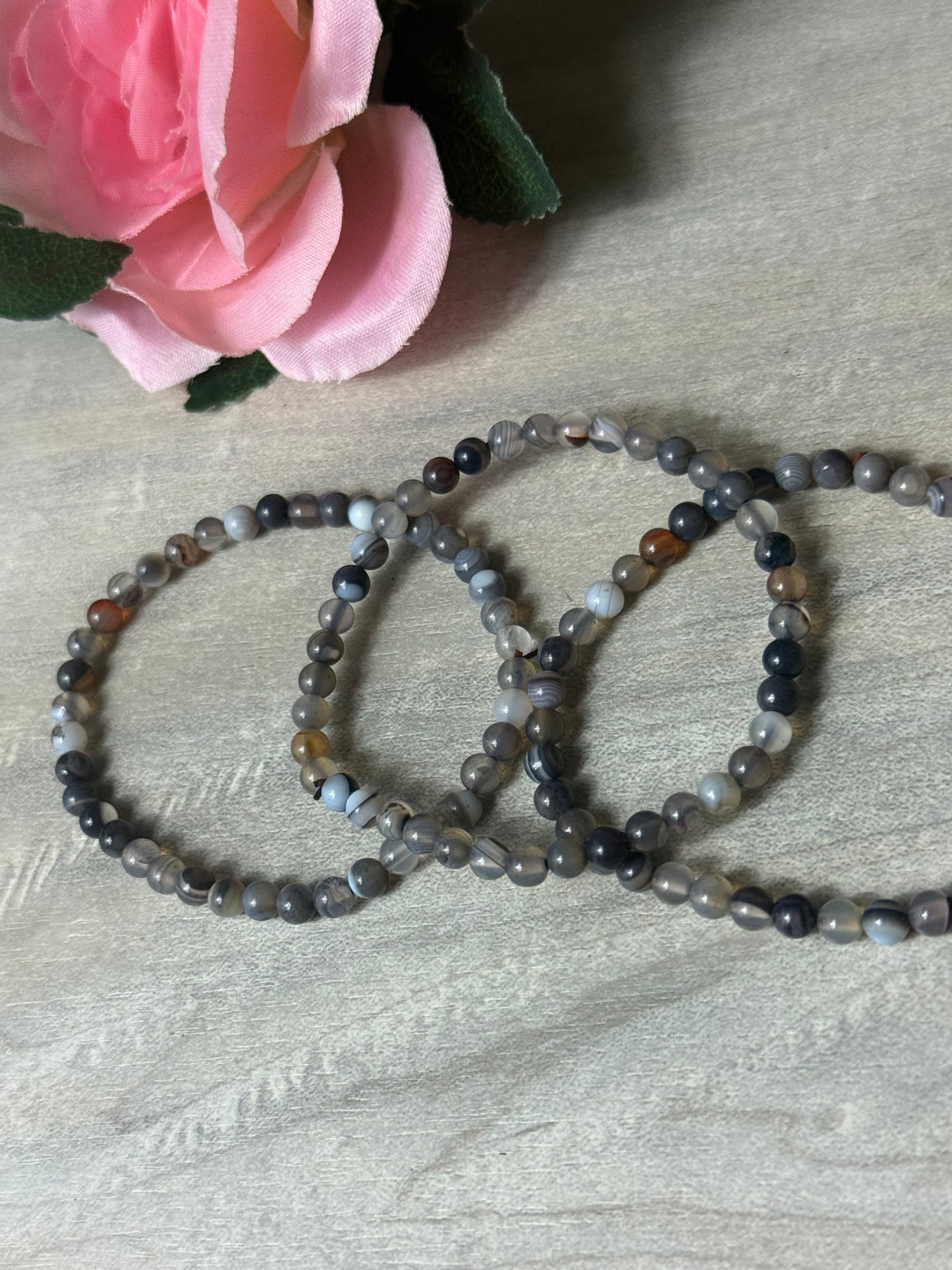 Botswana Agate 4mm Bracelet