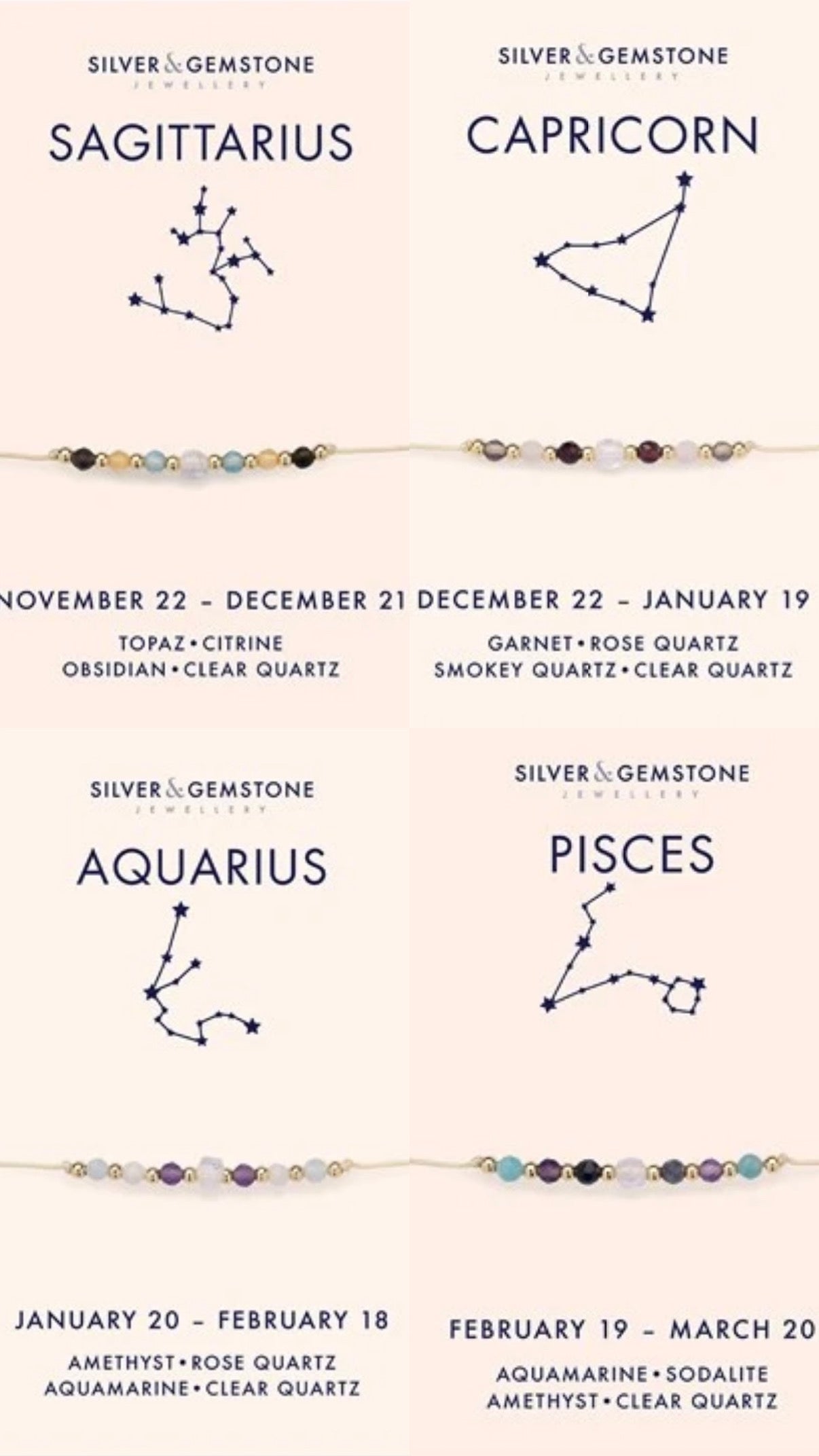 Starsign Bracelet (or anklet)