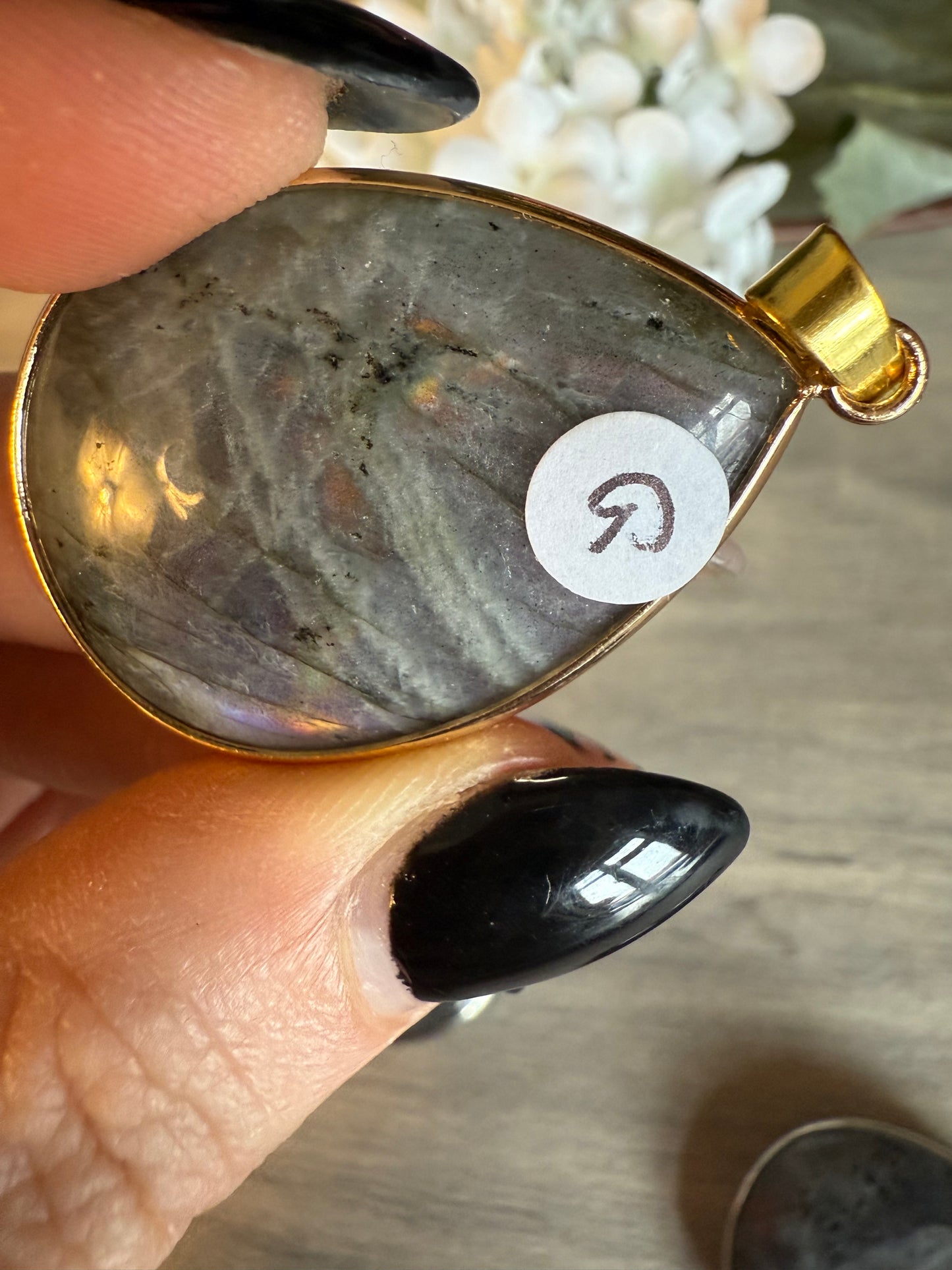 Lab Labradorite Pendant / keying