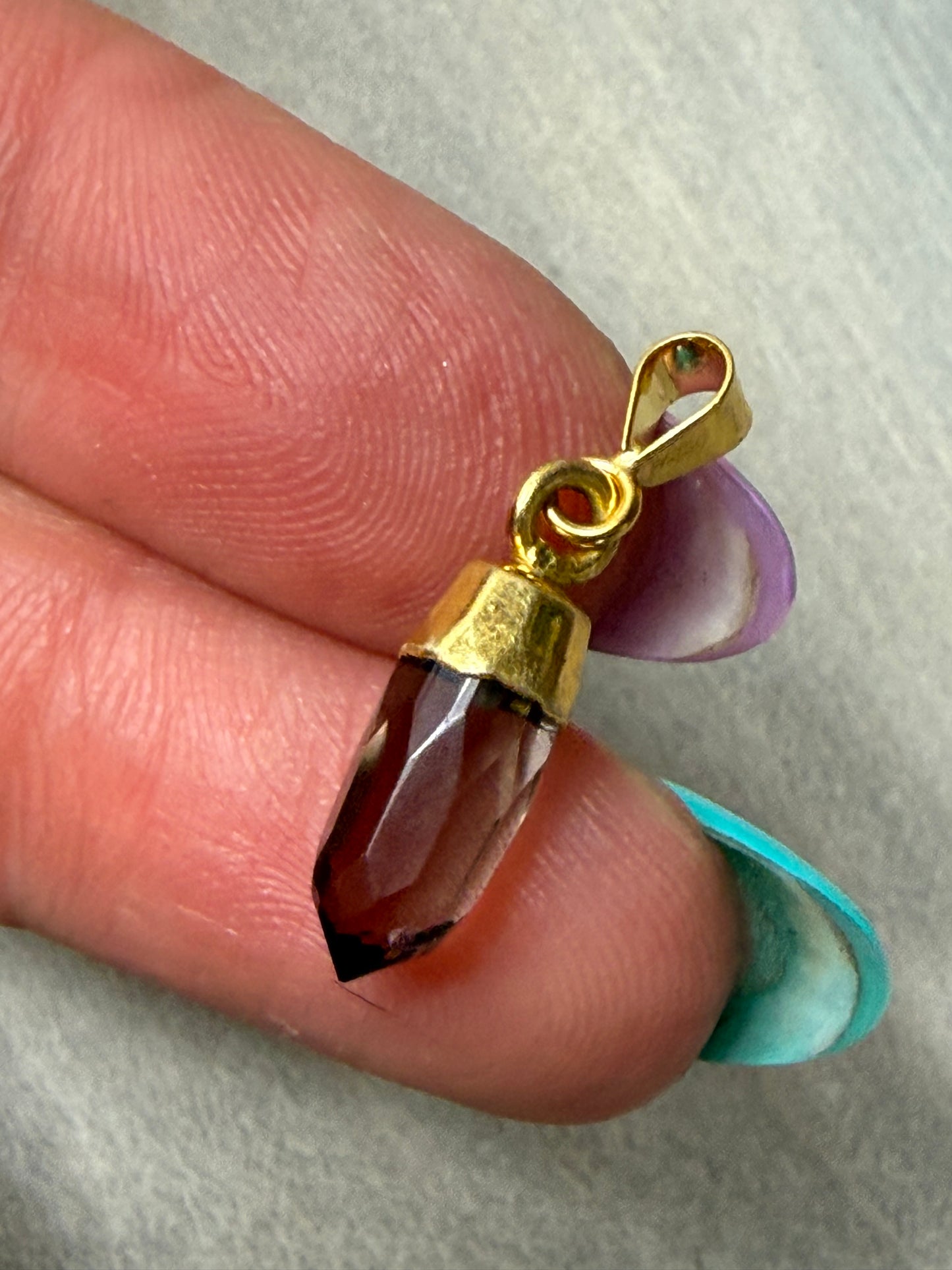 Facet Point 18K Gold Handmade Pendant