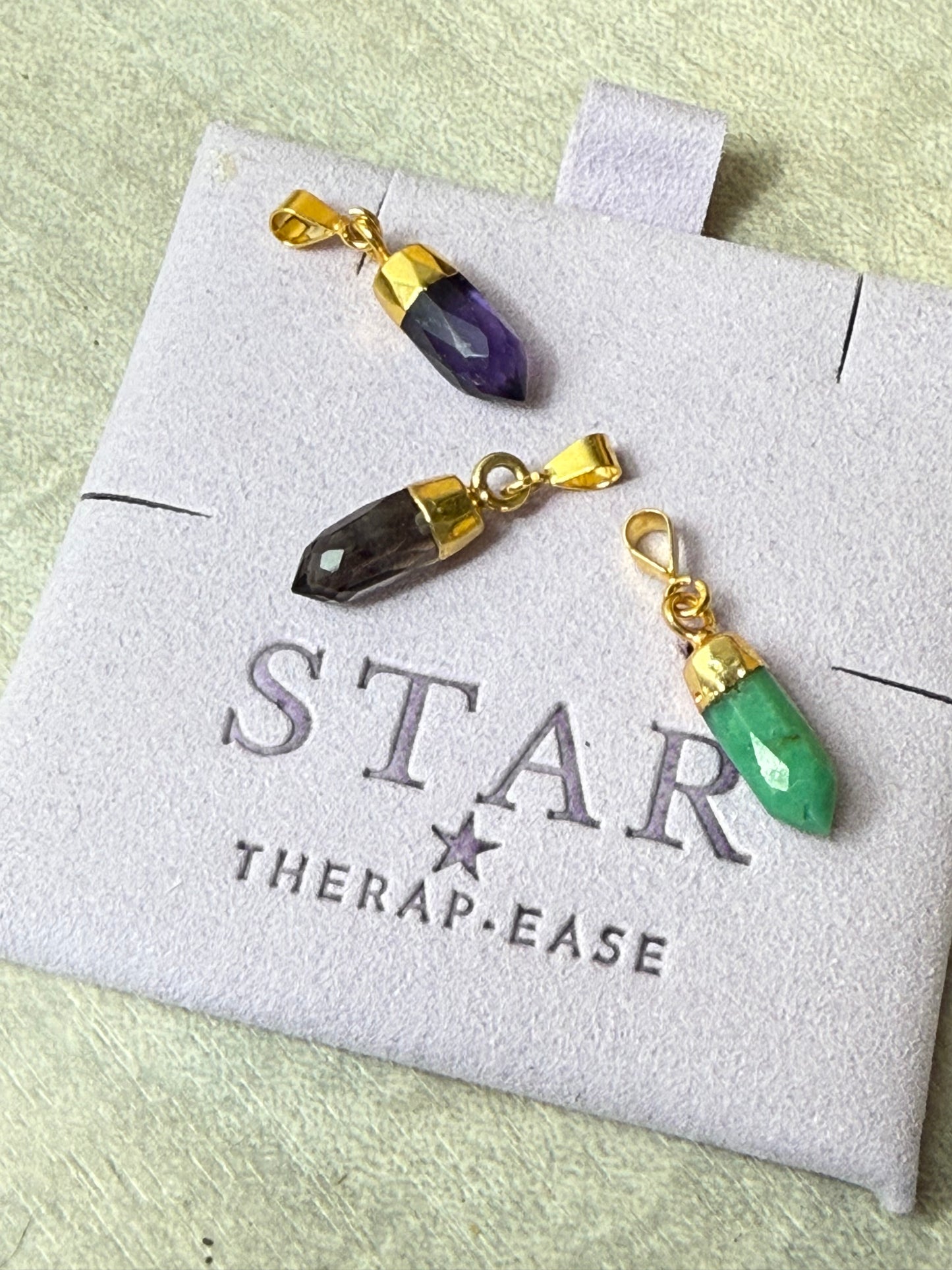 Facet Point 18K Gold Handmade Pendant