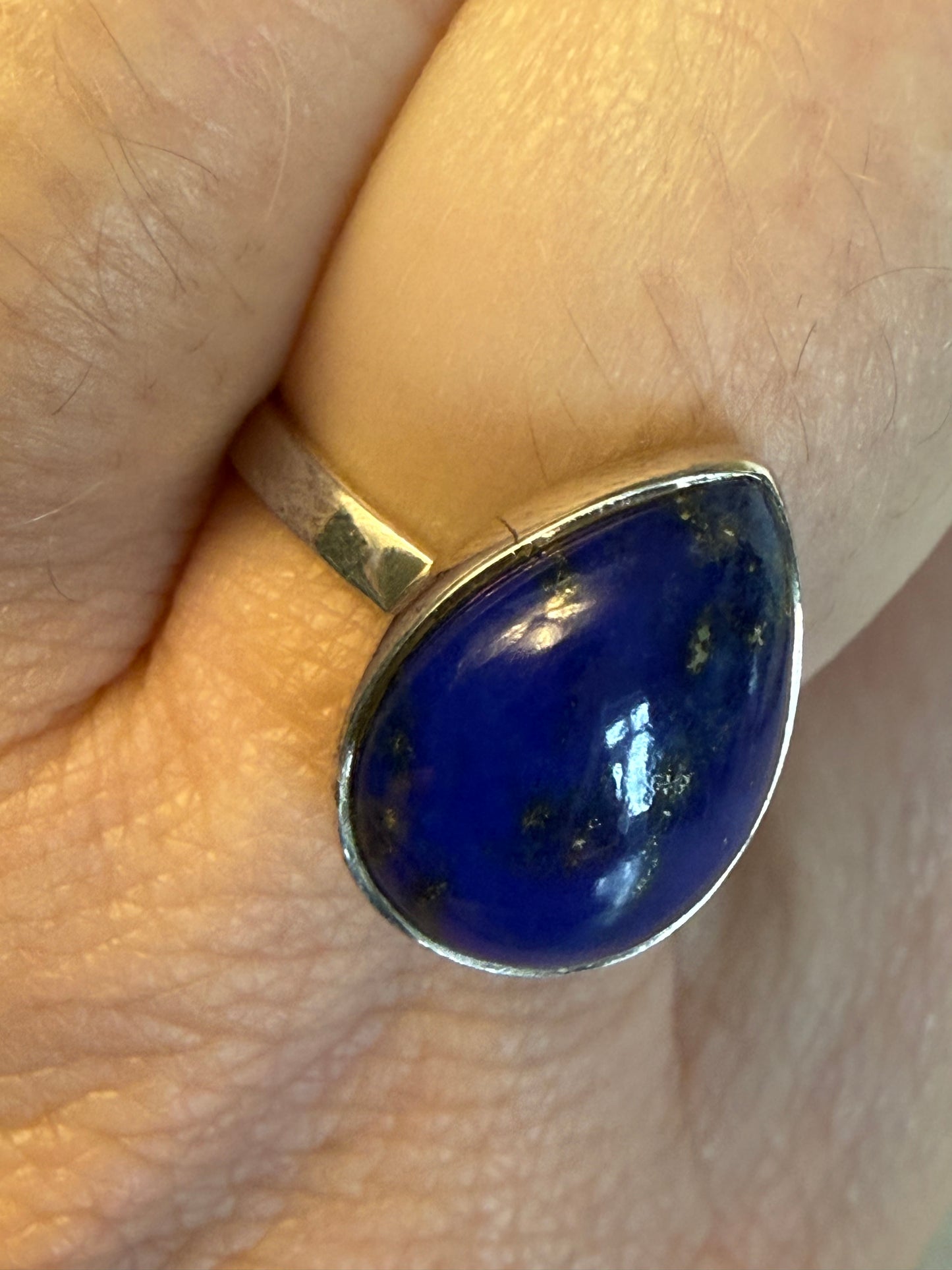 Lapis Adjustable 925 Silver Ring