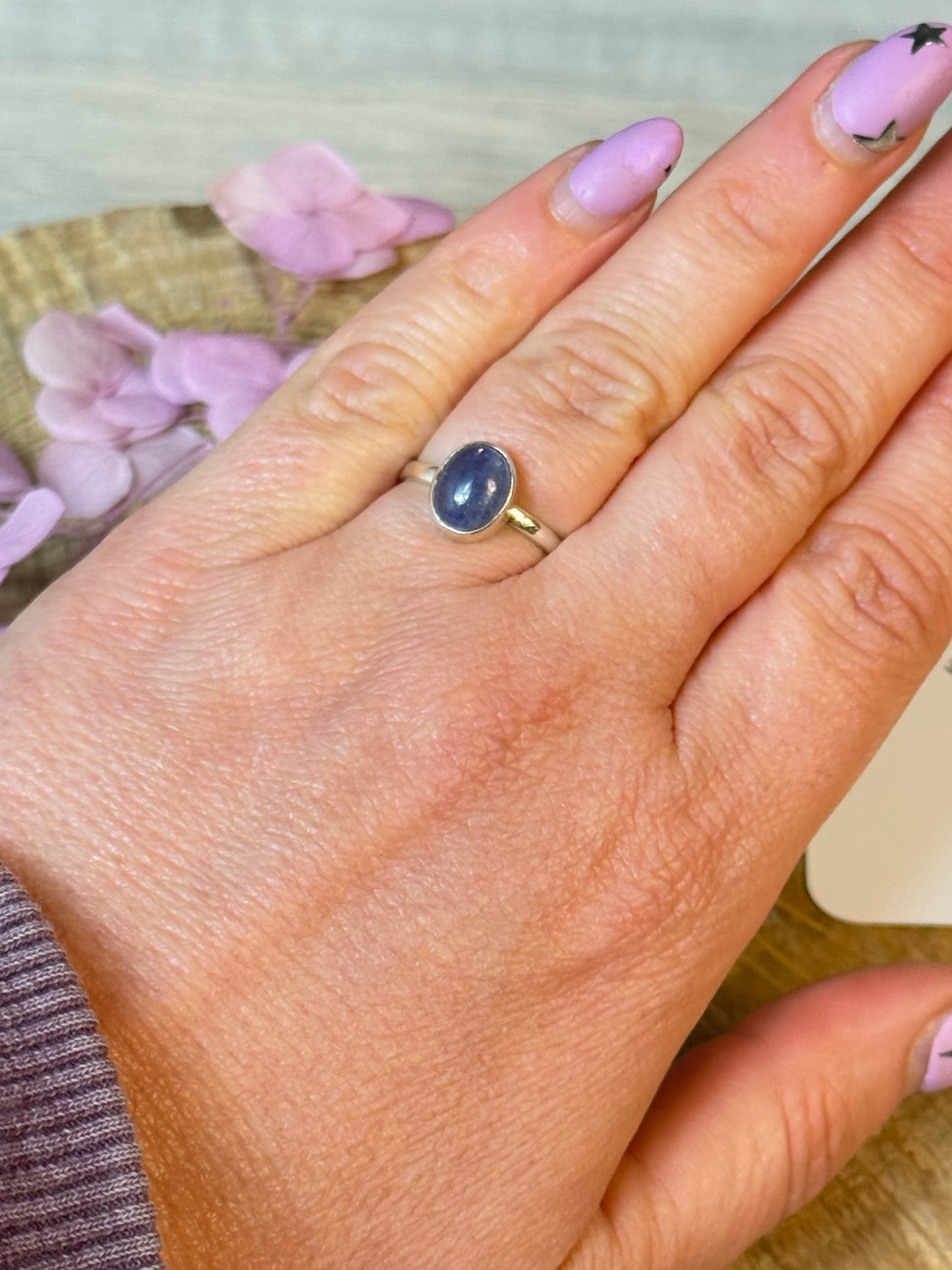Tanzanite 925 Silver Ring - Size M