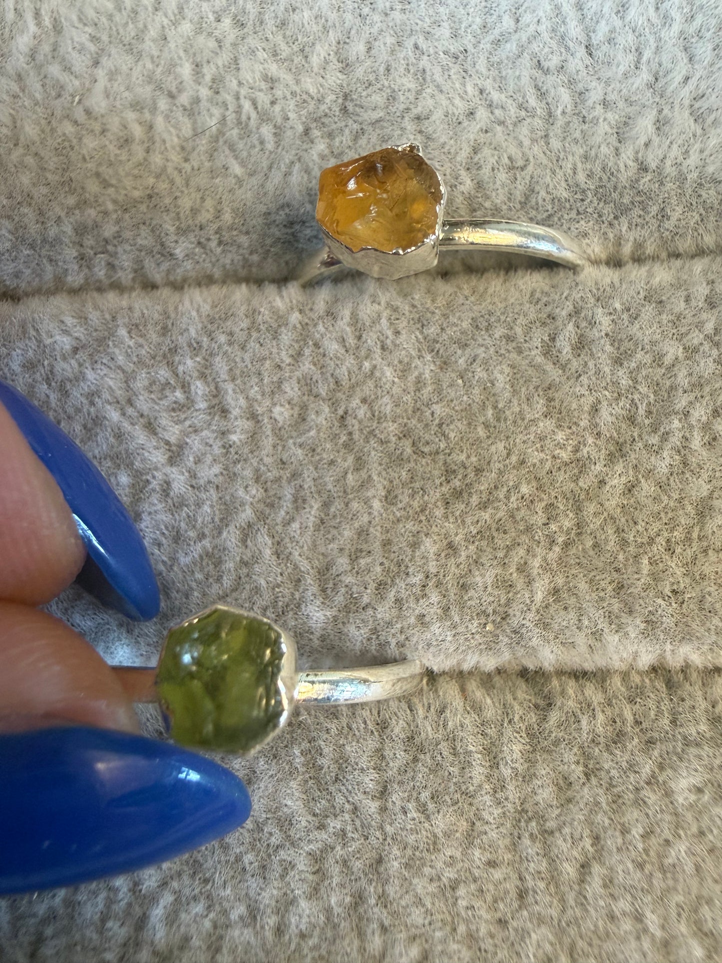 Adjustable Raw Minimal 925 Silver Rings