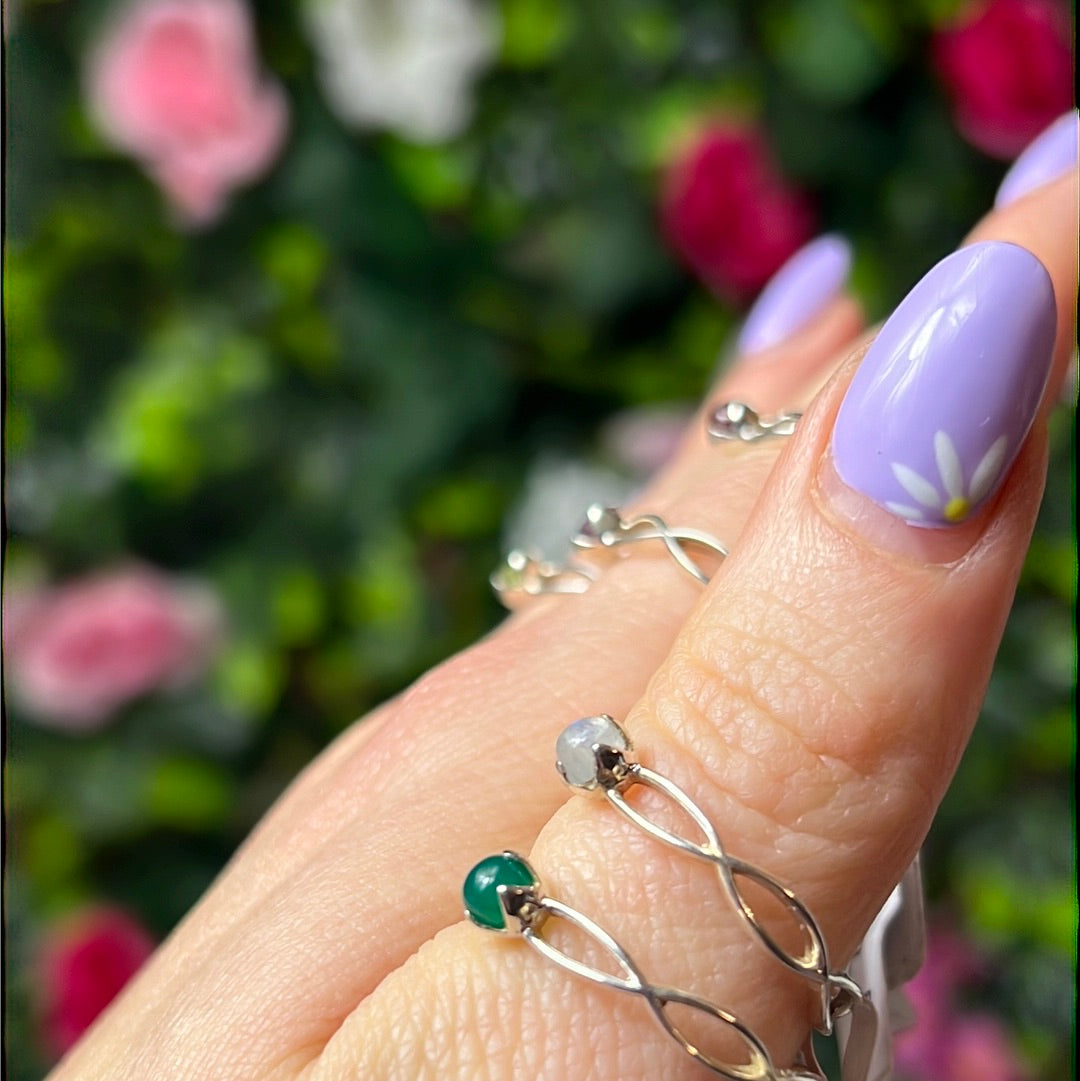 Swirl open band 925 Sterling Silver Ring